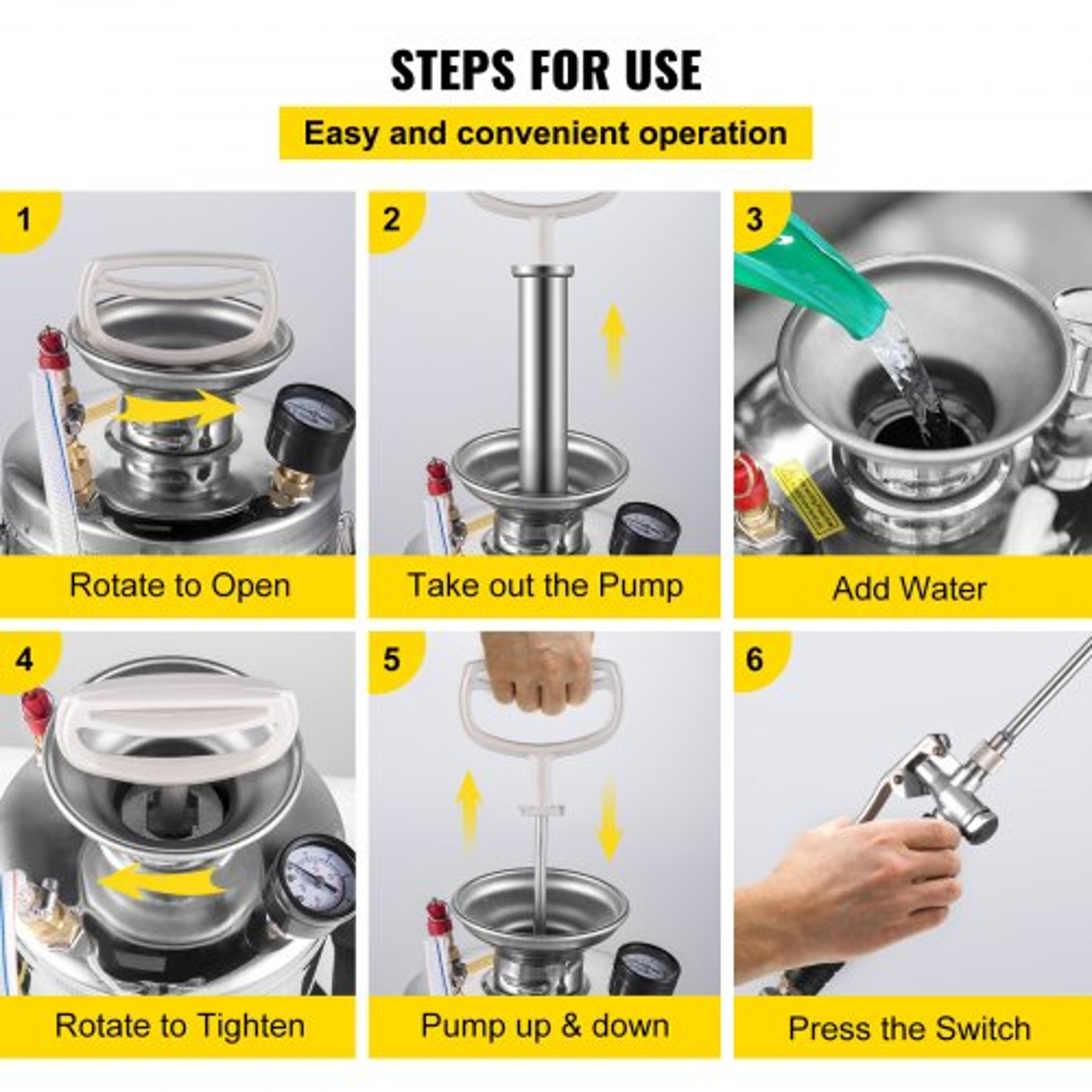 Stainless Steel Sprayer With Adjustable Nozzle Suitable For Gardening Sanitizing 6