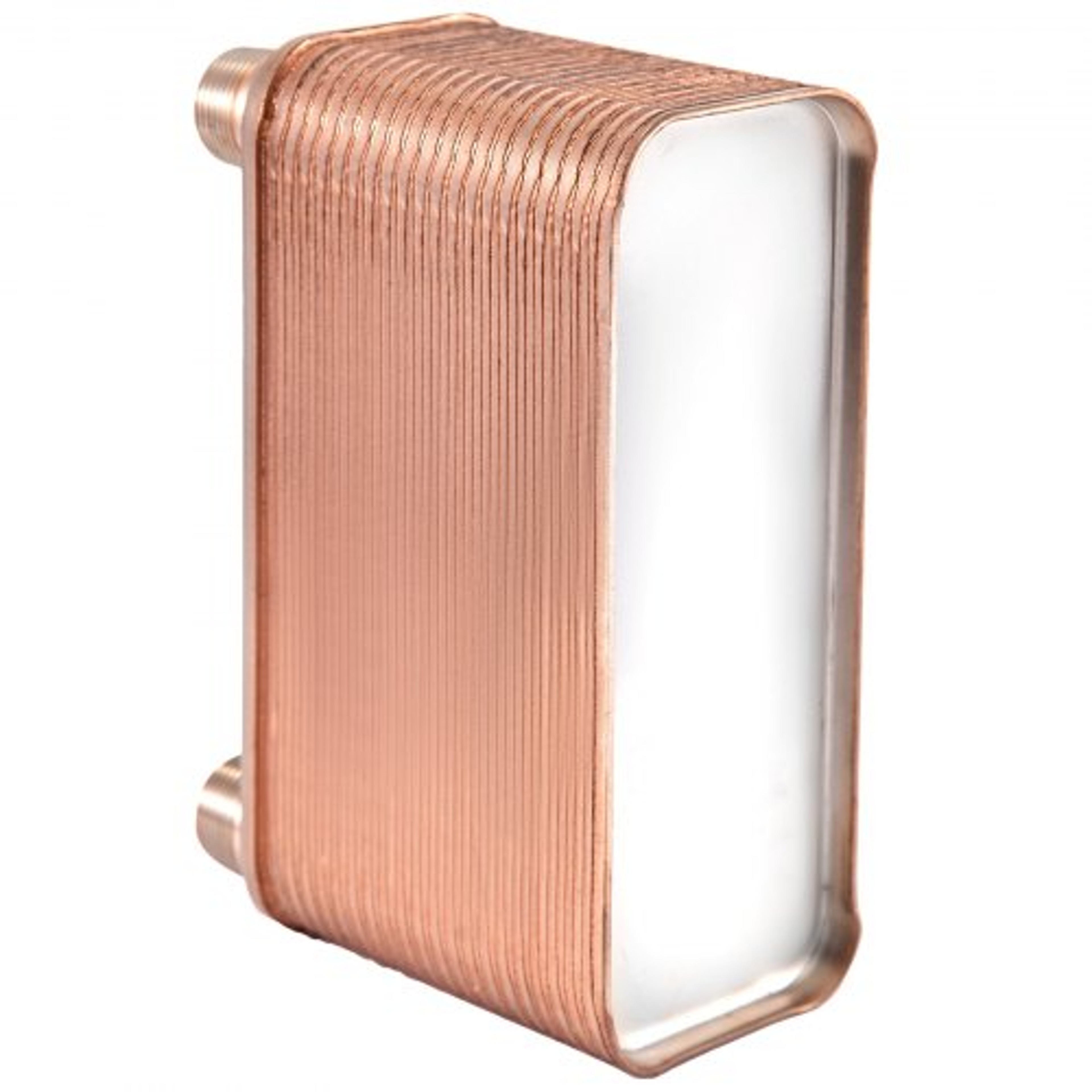 40 Plates Brazed Plate Heat Exchanger, 316L Stainless Steel, 3/4" MPT Ports, B3-12A for Beer Wort Chiller – view 11