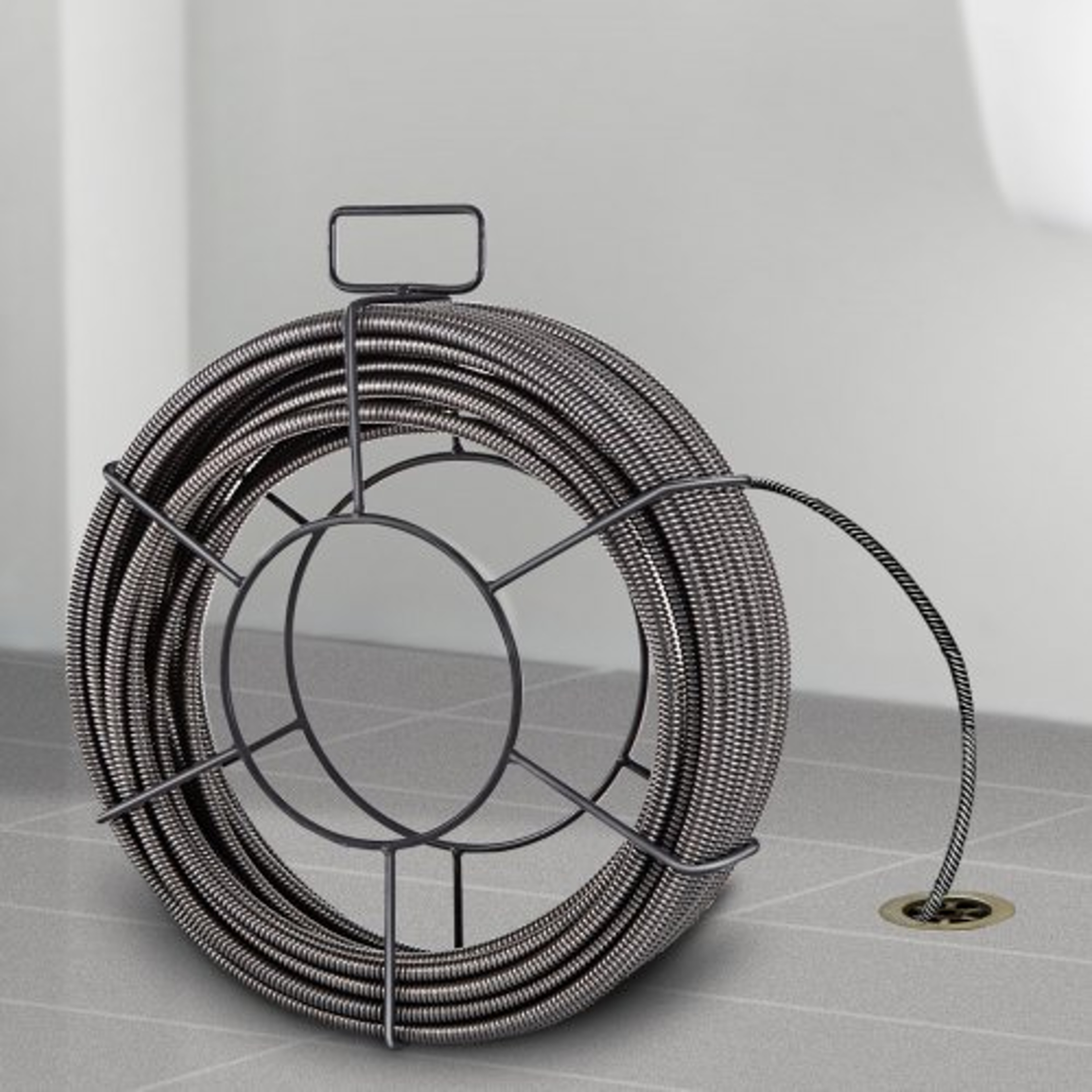 100ft Solid Core Cable Sewer Snake HeavyDuty Drain Auger Cable For Pipe Drain Cleaning 12 X 100 Wit 7