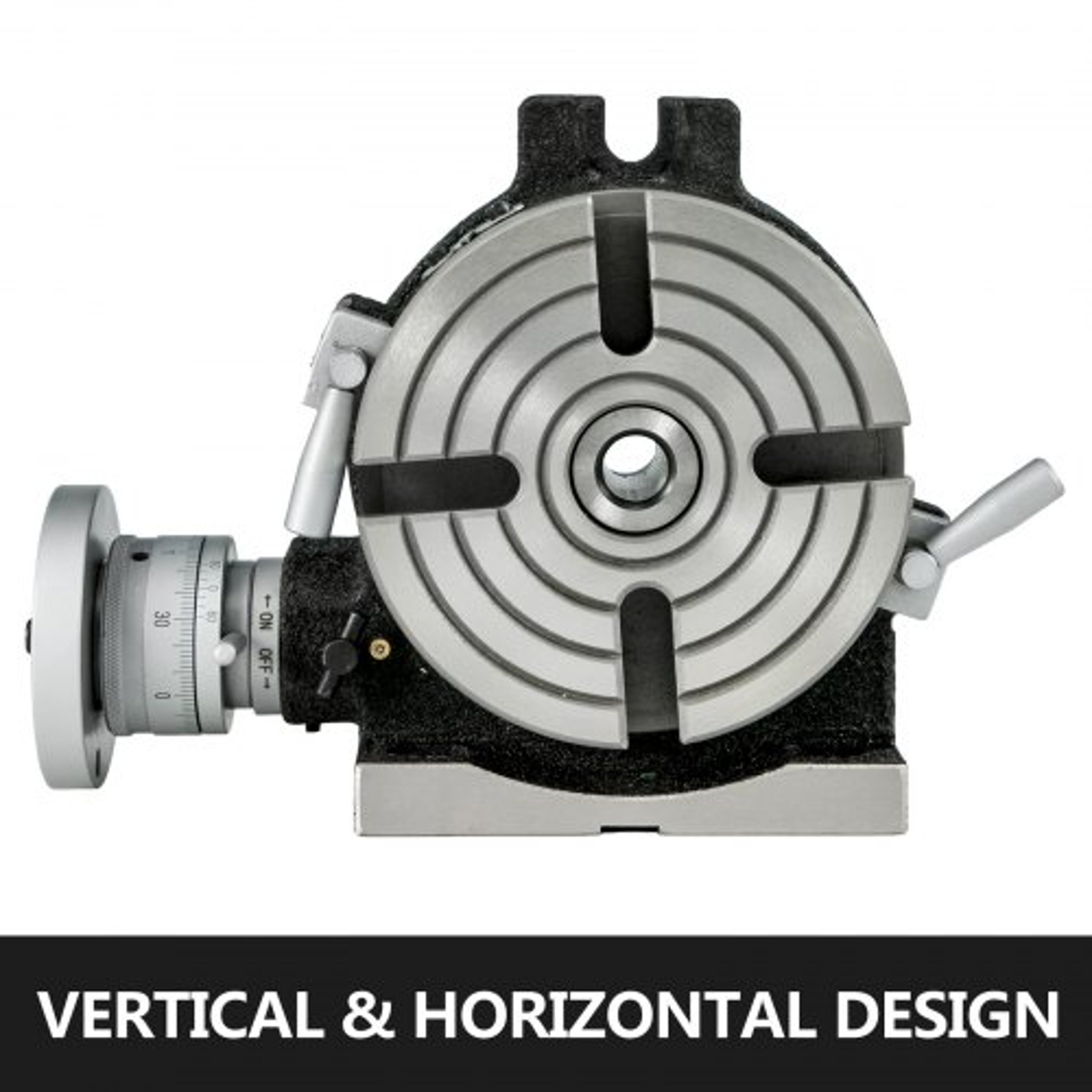 6 Inch Rotary Table for Milling Machine, 4-Slot Horizontal & Vertical Dividing Plates with High Precision – view 2