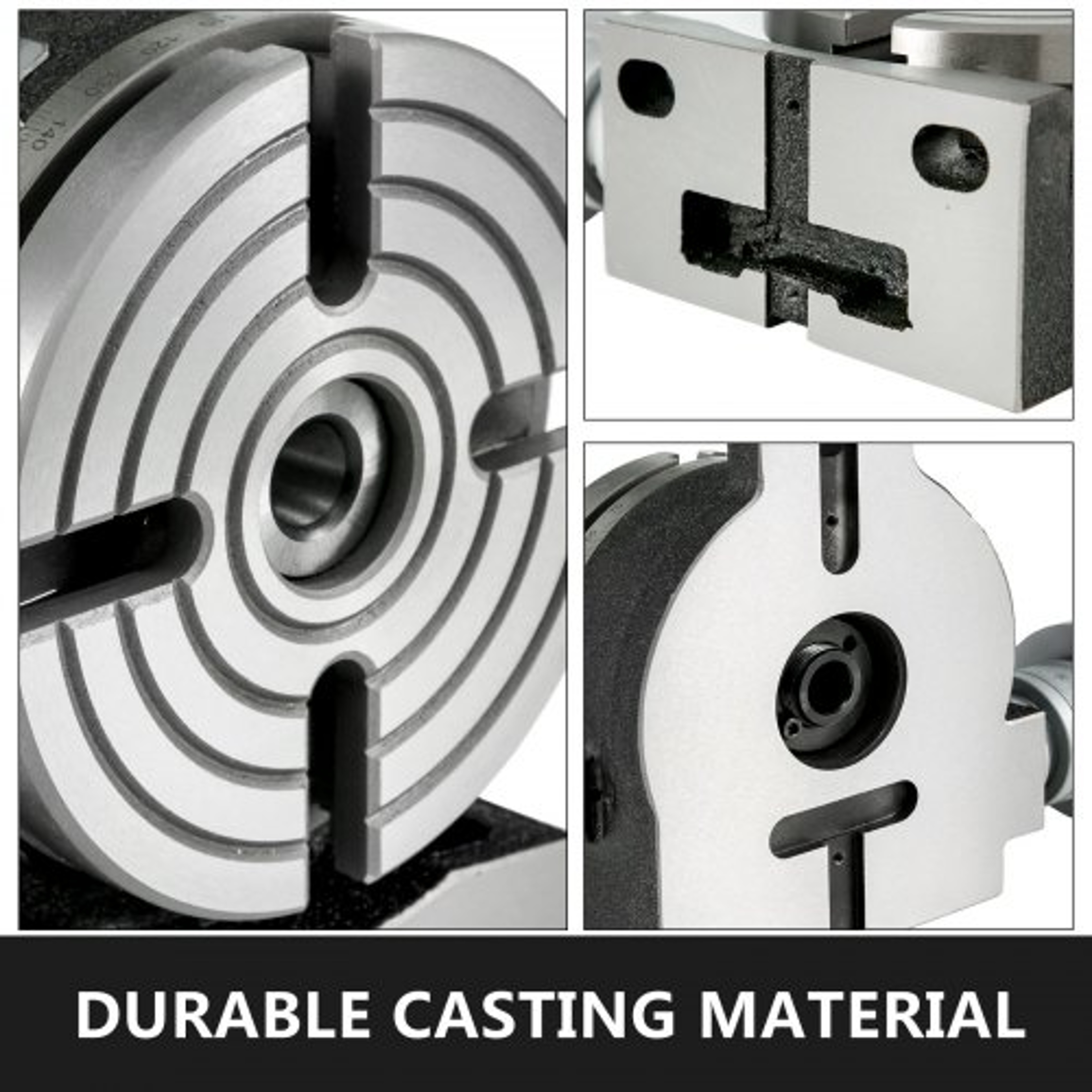 6 Inch Rotary Table for Milling Machine, 4-Slot Horizontal & Vertical Dividing Plates with High Precision – view 3