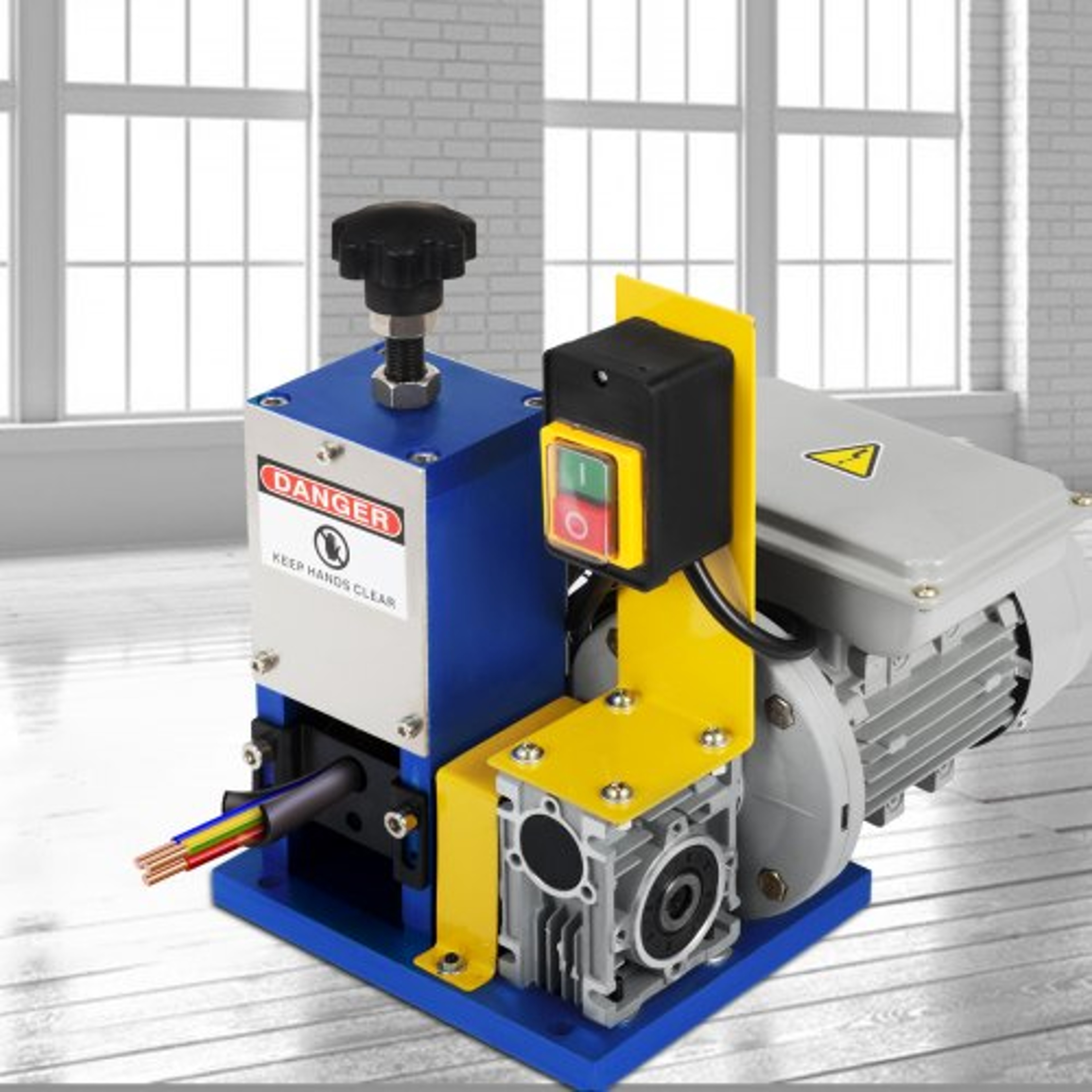 Automatic Electric Wire Stripping Machine 005098 Portable Dark Blue Wire Stripper Tool For Scrap Co 0