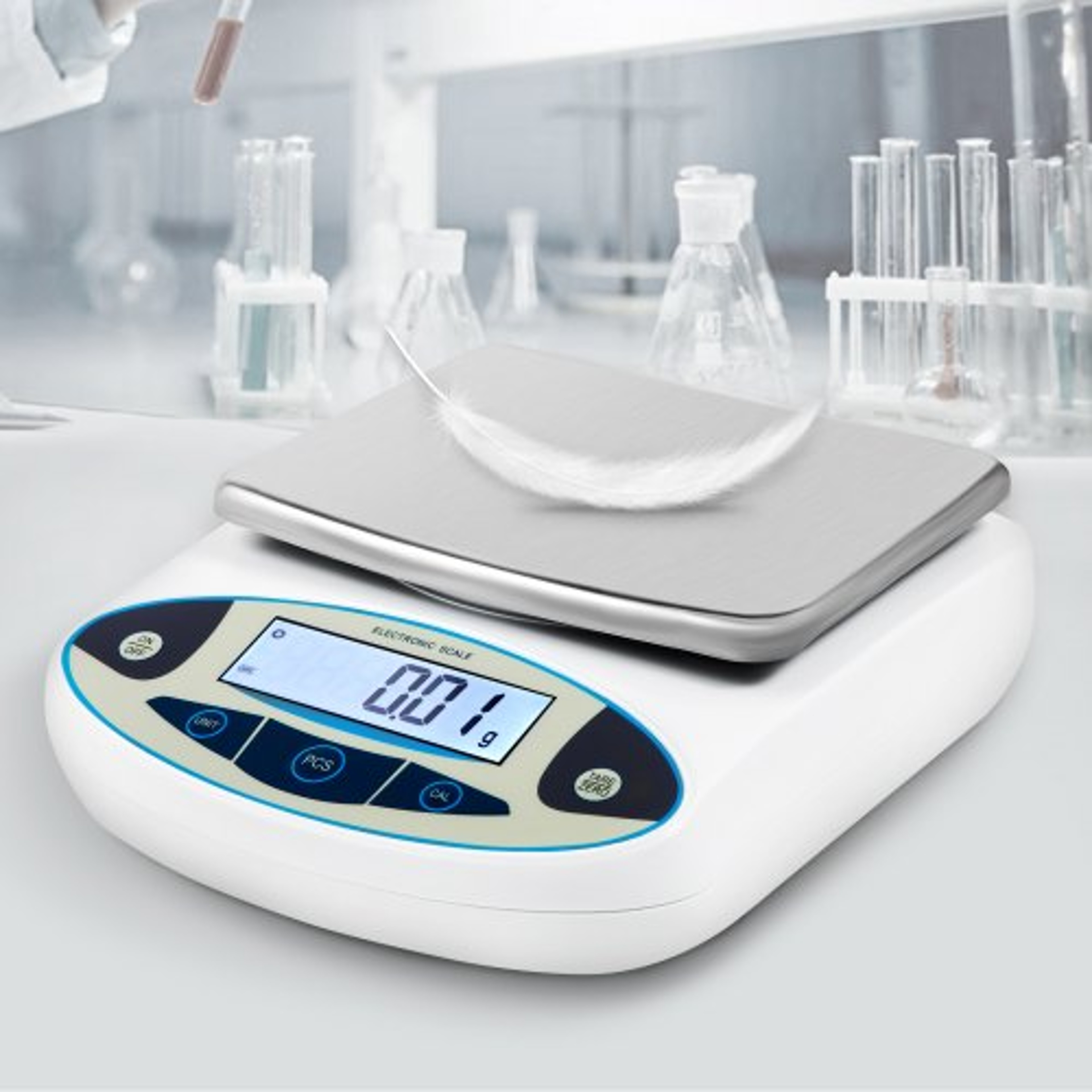5000g X 001g Analytical Balance High Precision Digital Lab Scale With 13 Units Conversion  LCD Disp 0