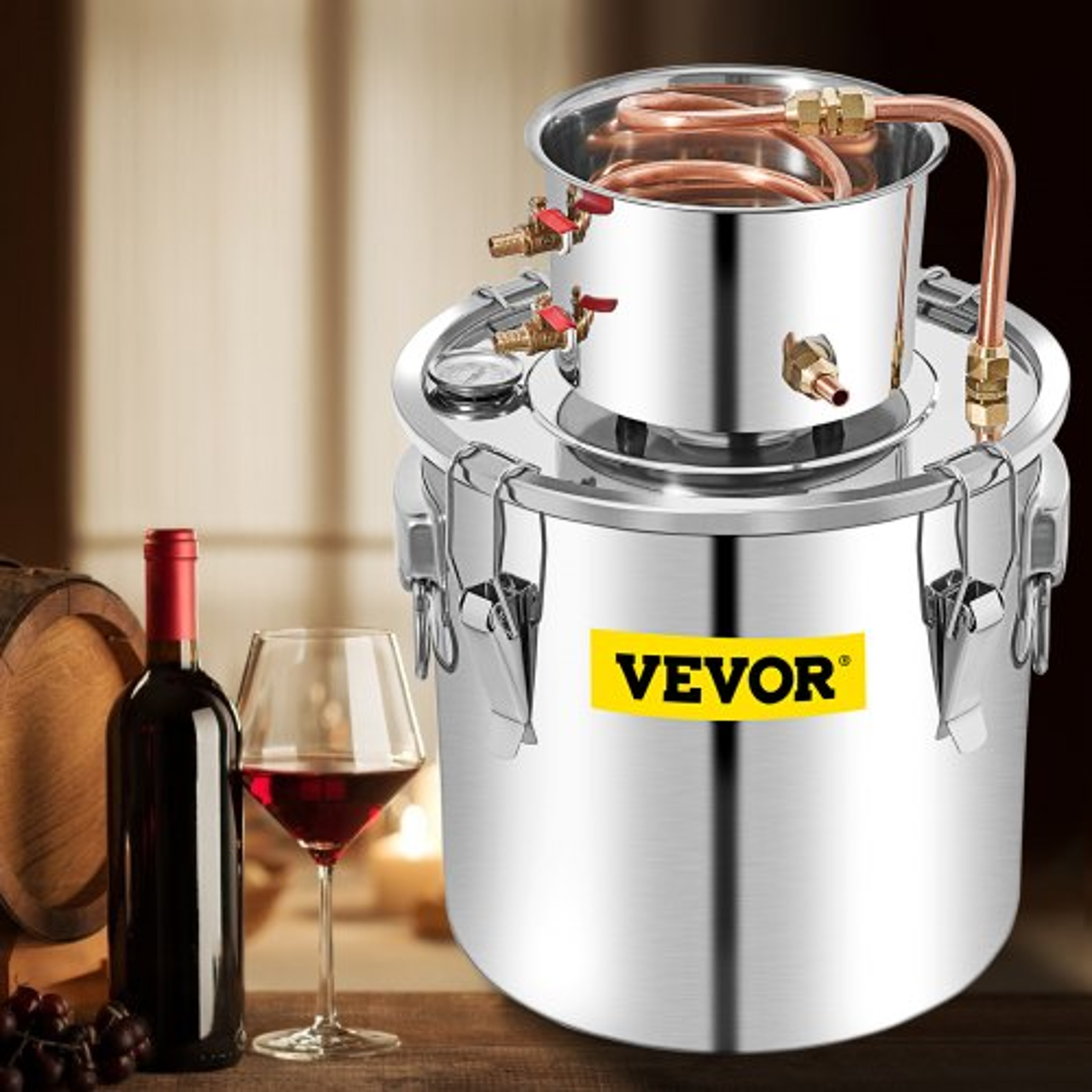 Stainless Steel Whiskey Making Kit For DIY Alcohol 132Gal Moonshine Still WWater Pump  Copper Conde 0