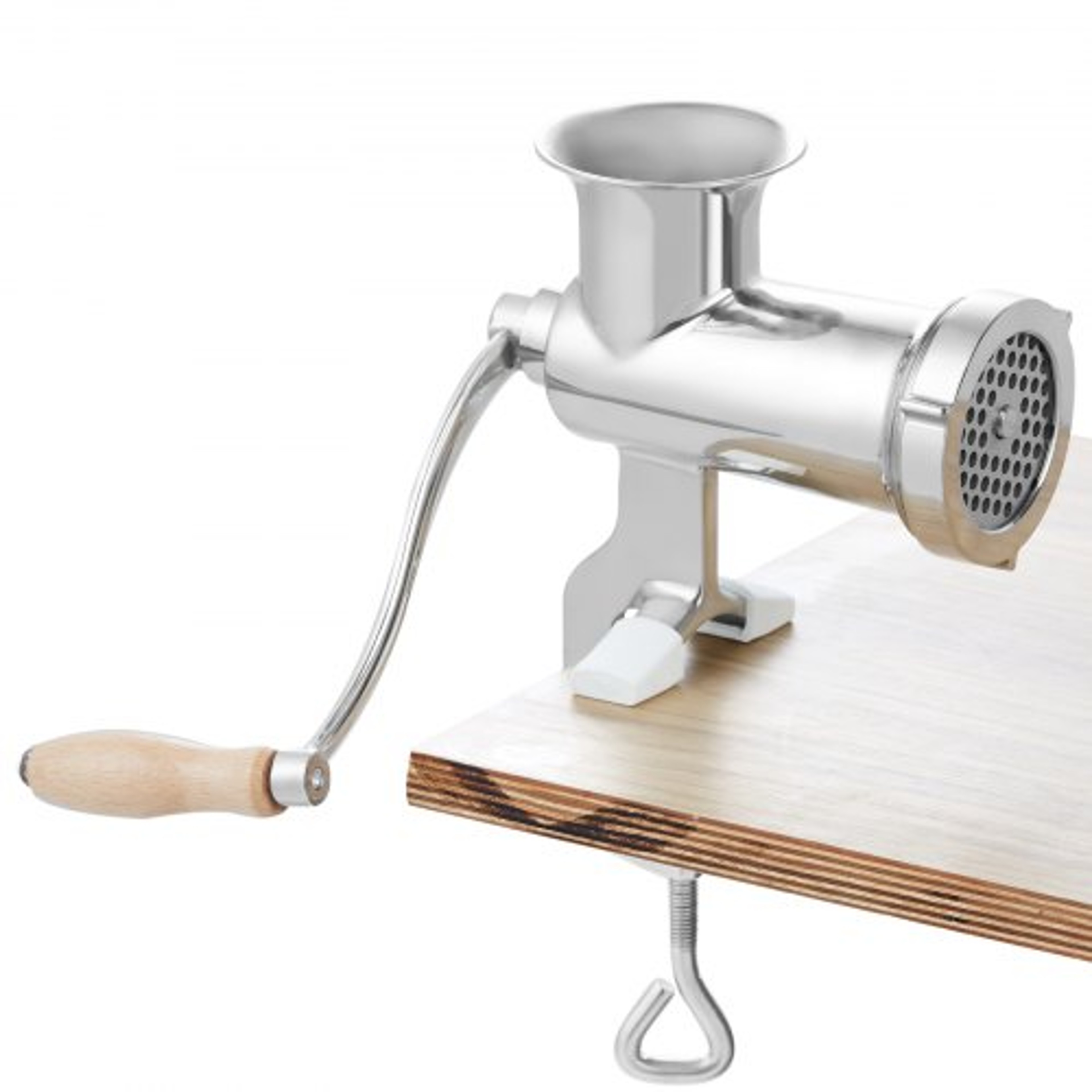 Stainless Steel Manual Meat Grinder Hand Operated Meat Grinding Machine With Tabletop Clamp 2 Grind 8