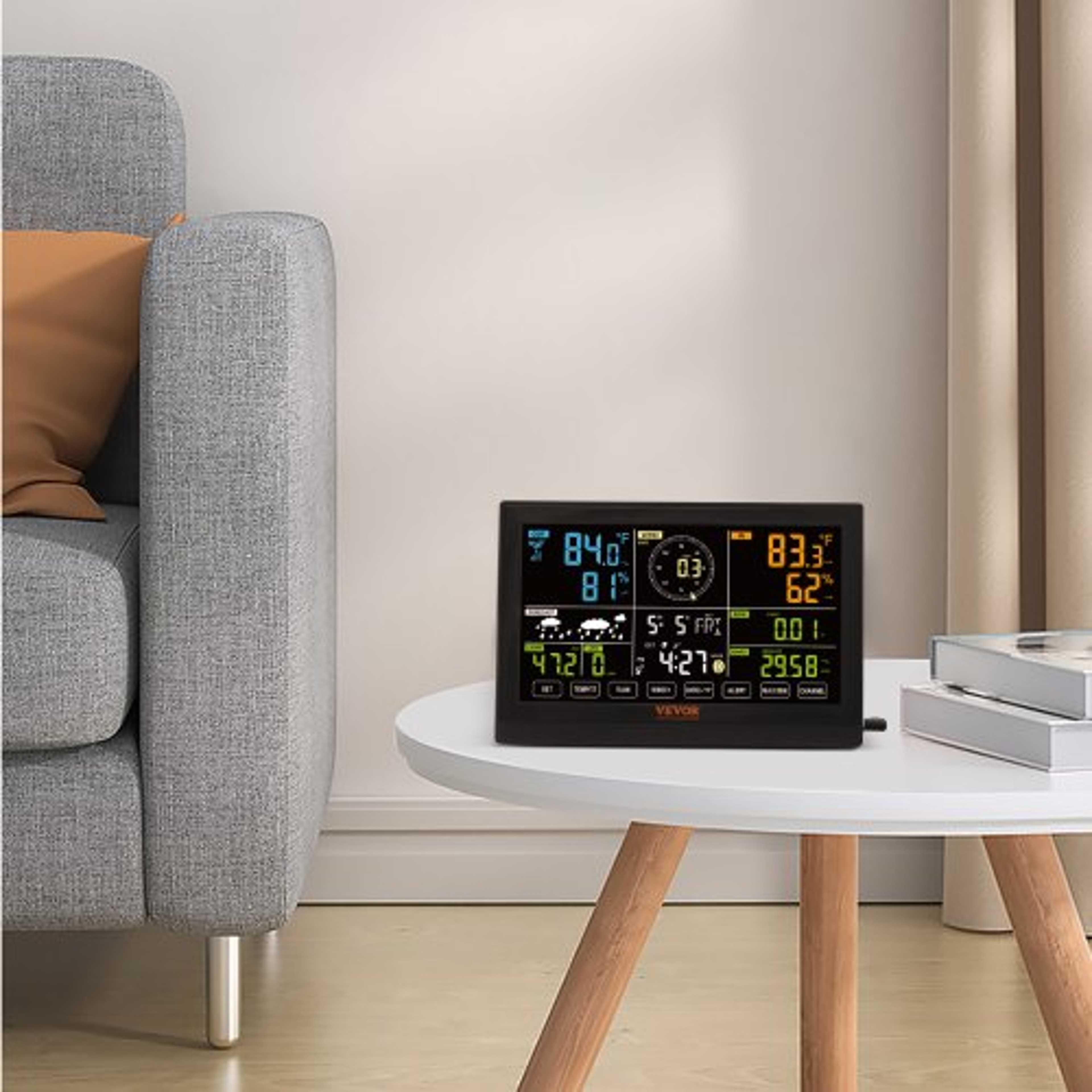 7in1 Wireless Weather Station With 75 Display Rain Gauge  Forecast Alerts 6