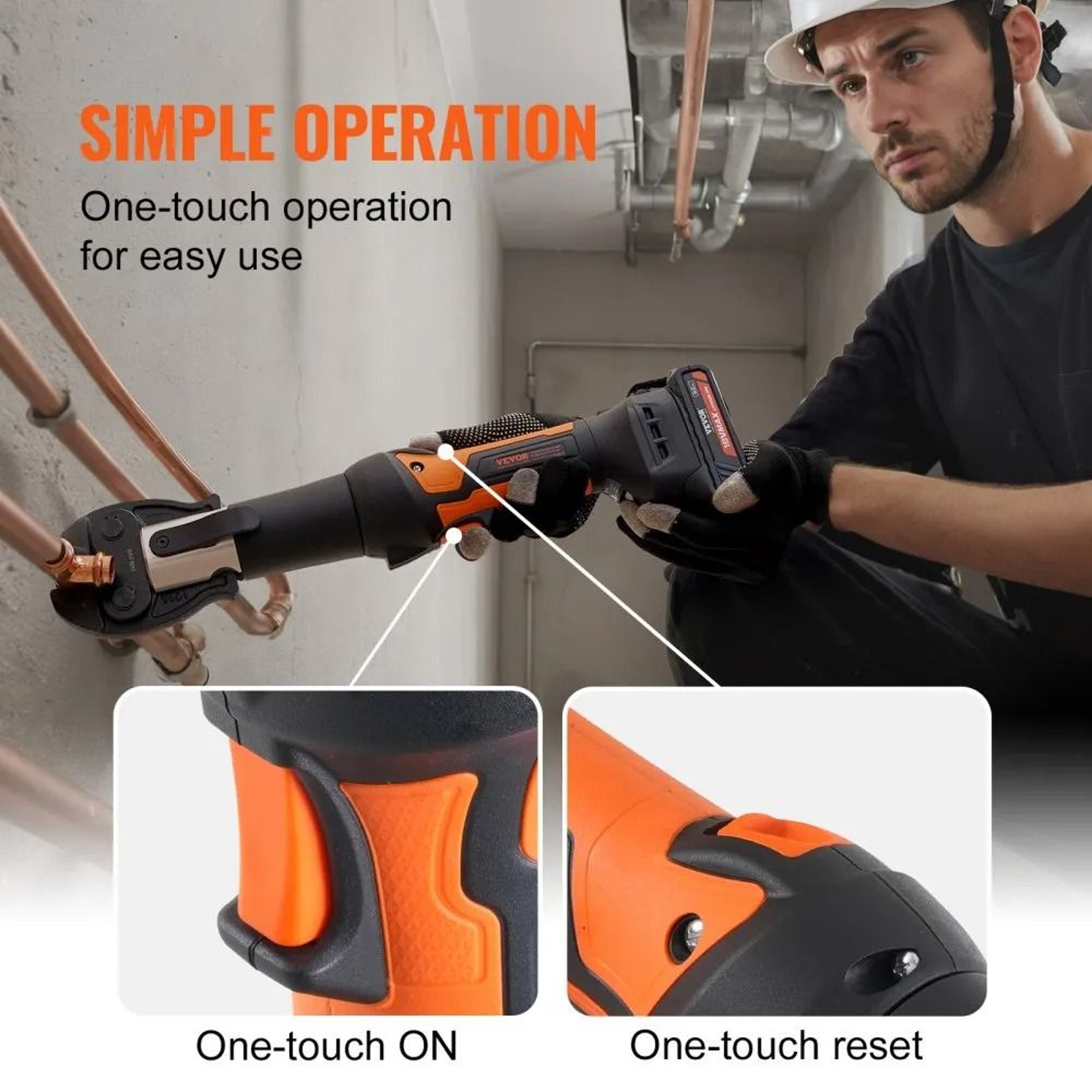 Pipe Crimping Kit Pro Press Tool Battery Crimping Tool Copper Pipe Press Tool 3