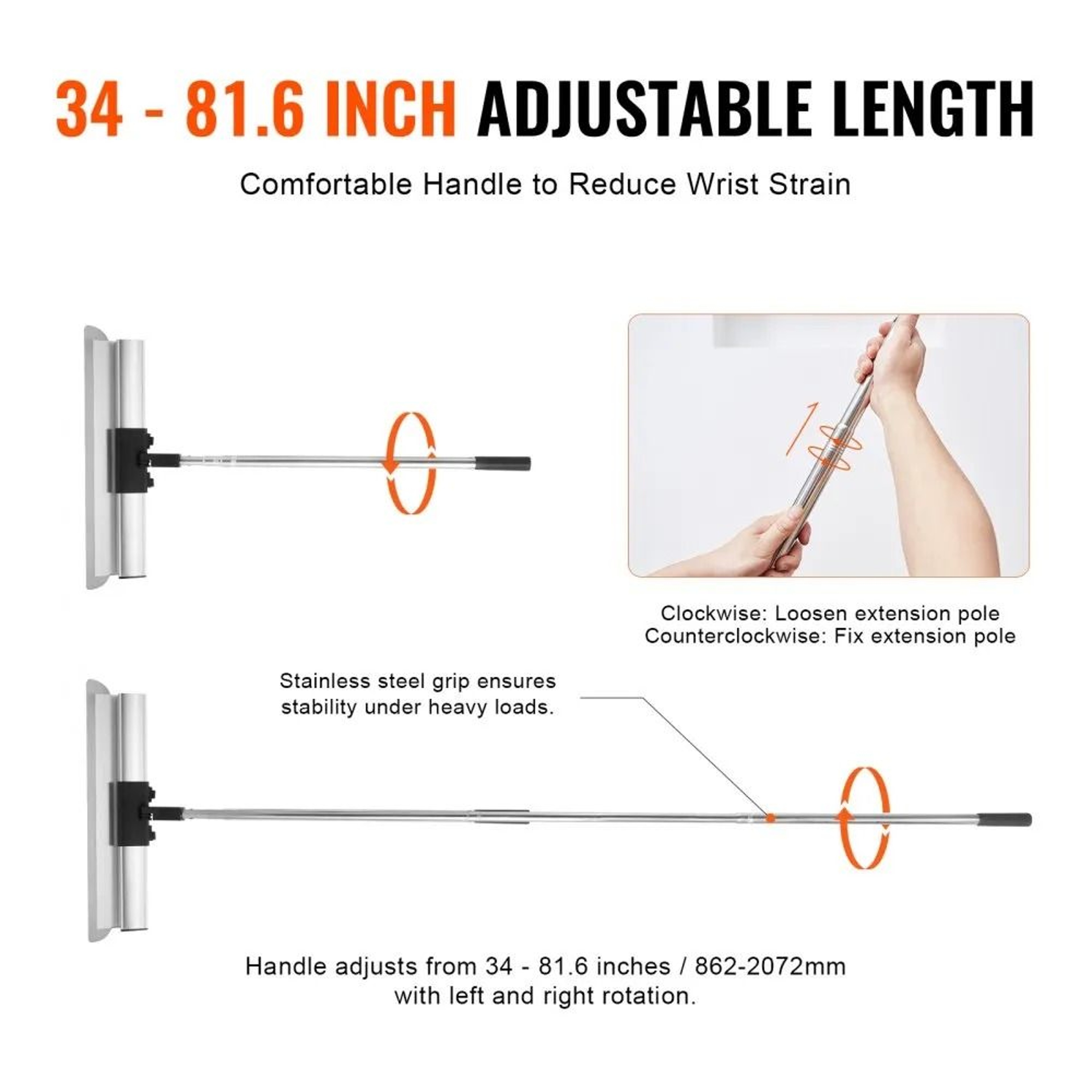 Professional Skim Coat Tools Drywall Skimming Blade Set Skimming Blades Telescopic Handle Pole Stai
