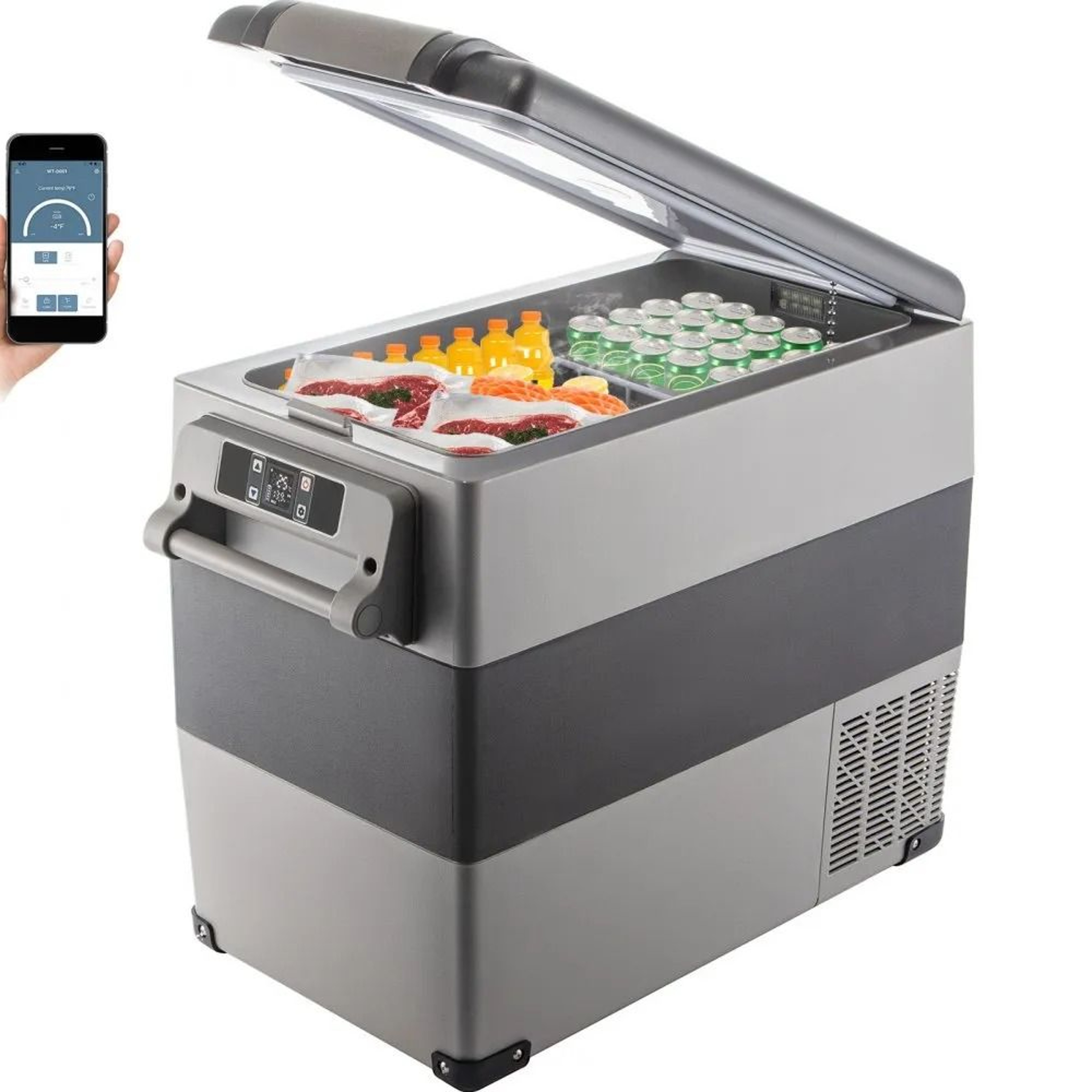 Dual Zone Portable Freezer Car Refrigerator Freezer Fridge Cooler With DC And AC Cooler 0