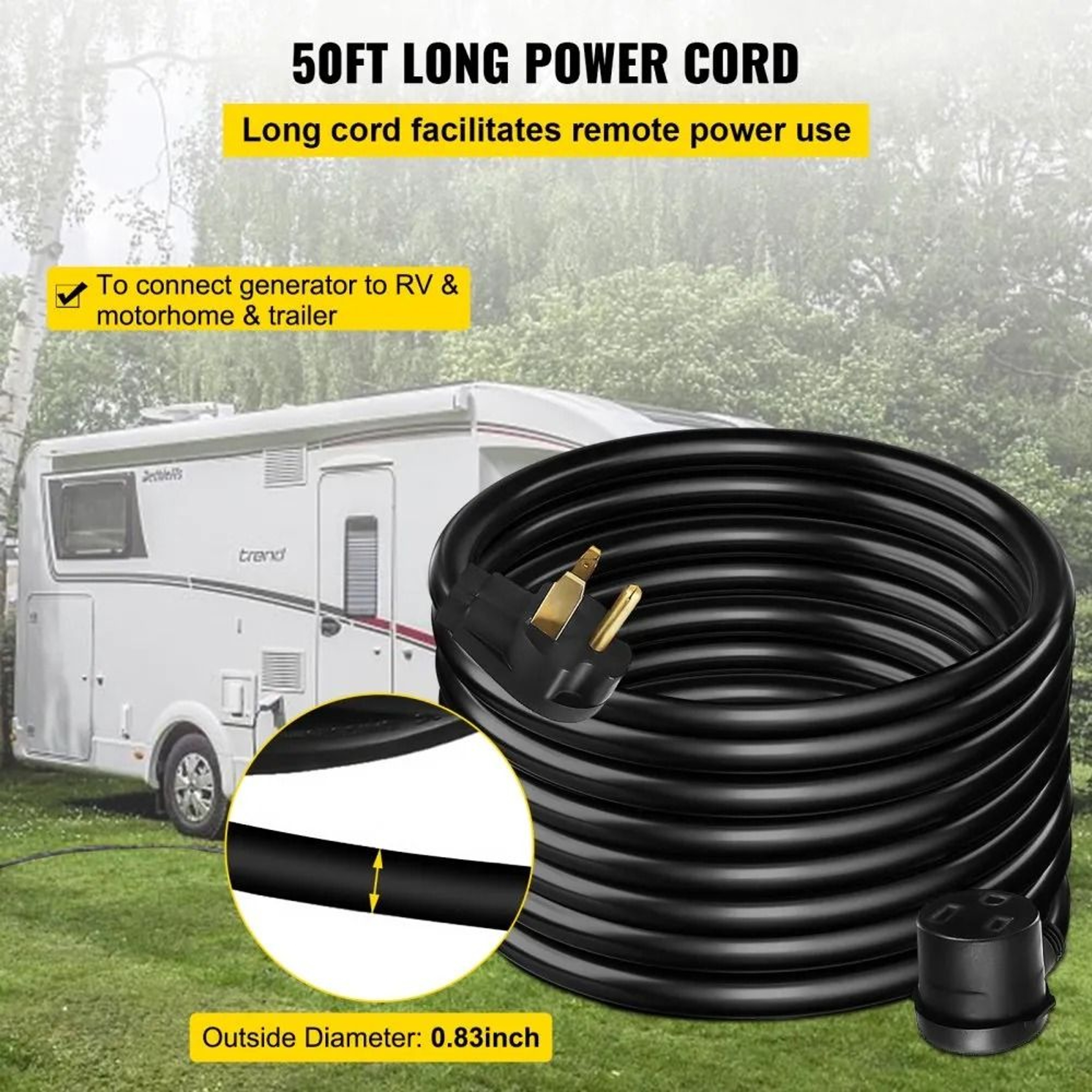 Welder Extension Cord Pure Copper STW Weatherproof NEMA Portable Welders Cable 3