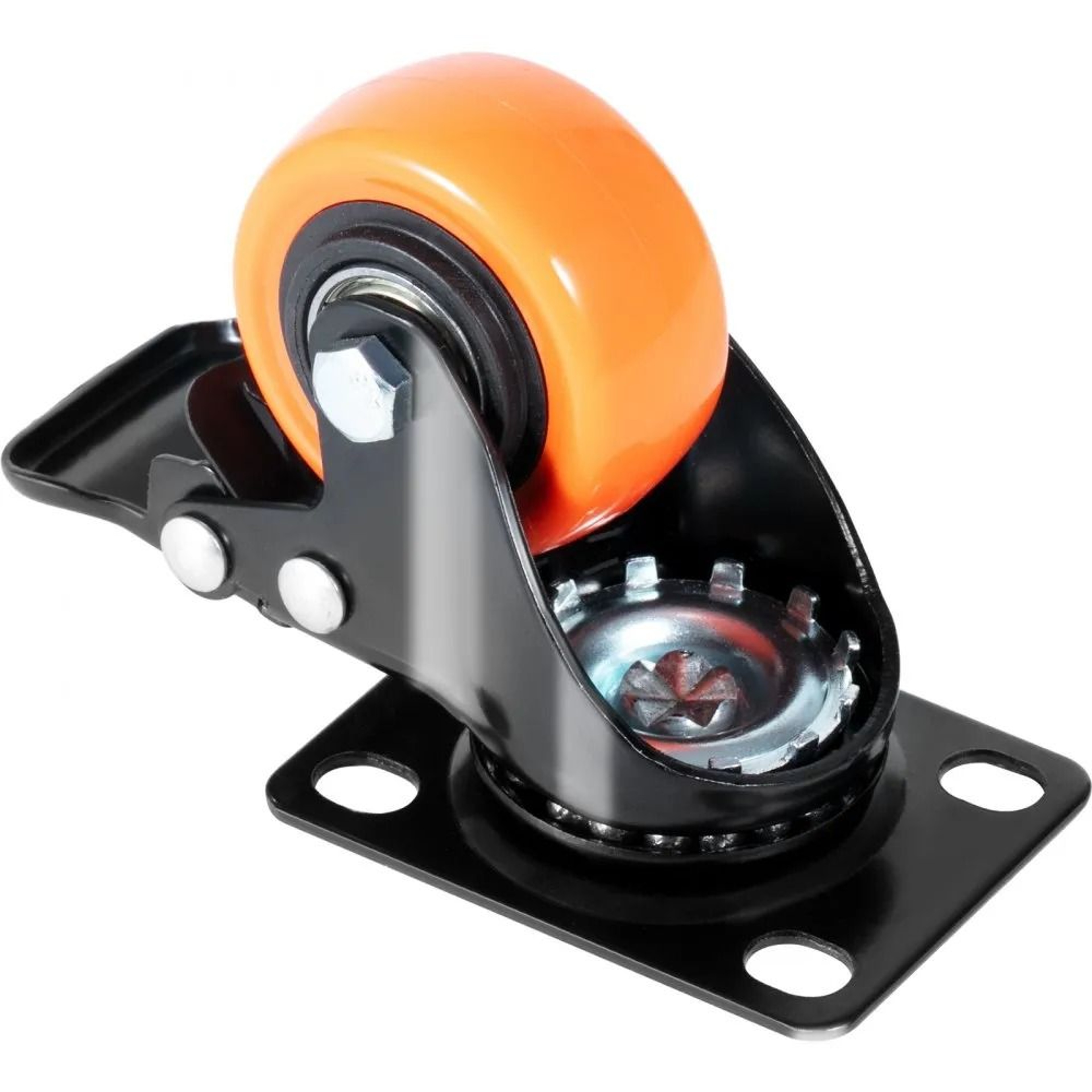 Set Of Caster Wheels Swivel Plate Casters Heavy Duty PVC NonMarking Dual Locking Security Wheels 5