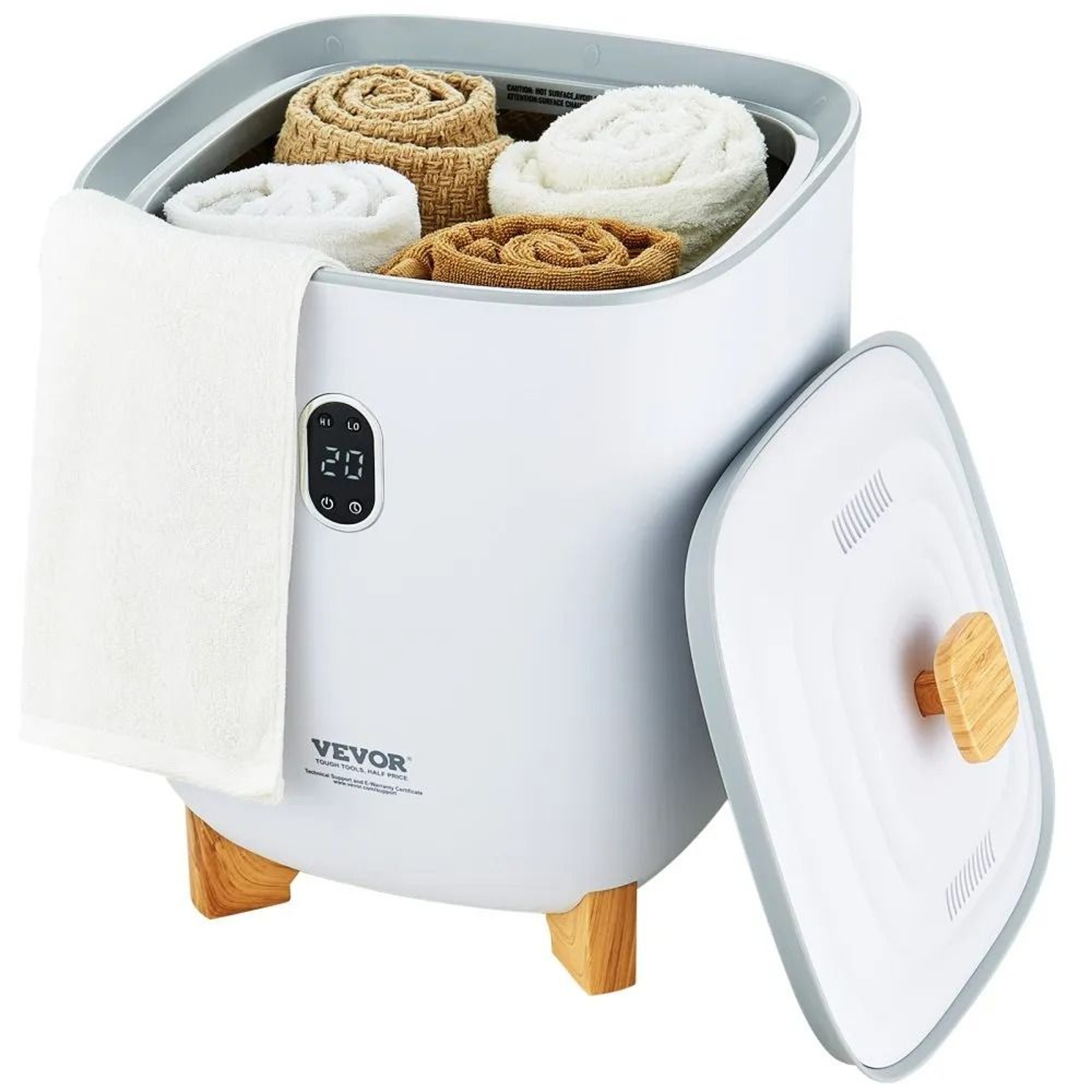 Towel Warmers For Bathroom High Capacity Bucket Fits Oversized Towels Bathrobes Blankets Auto Shut  9