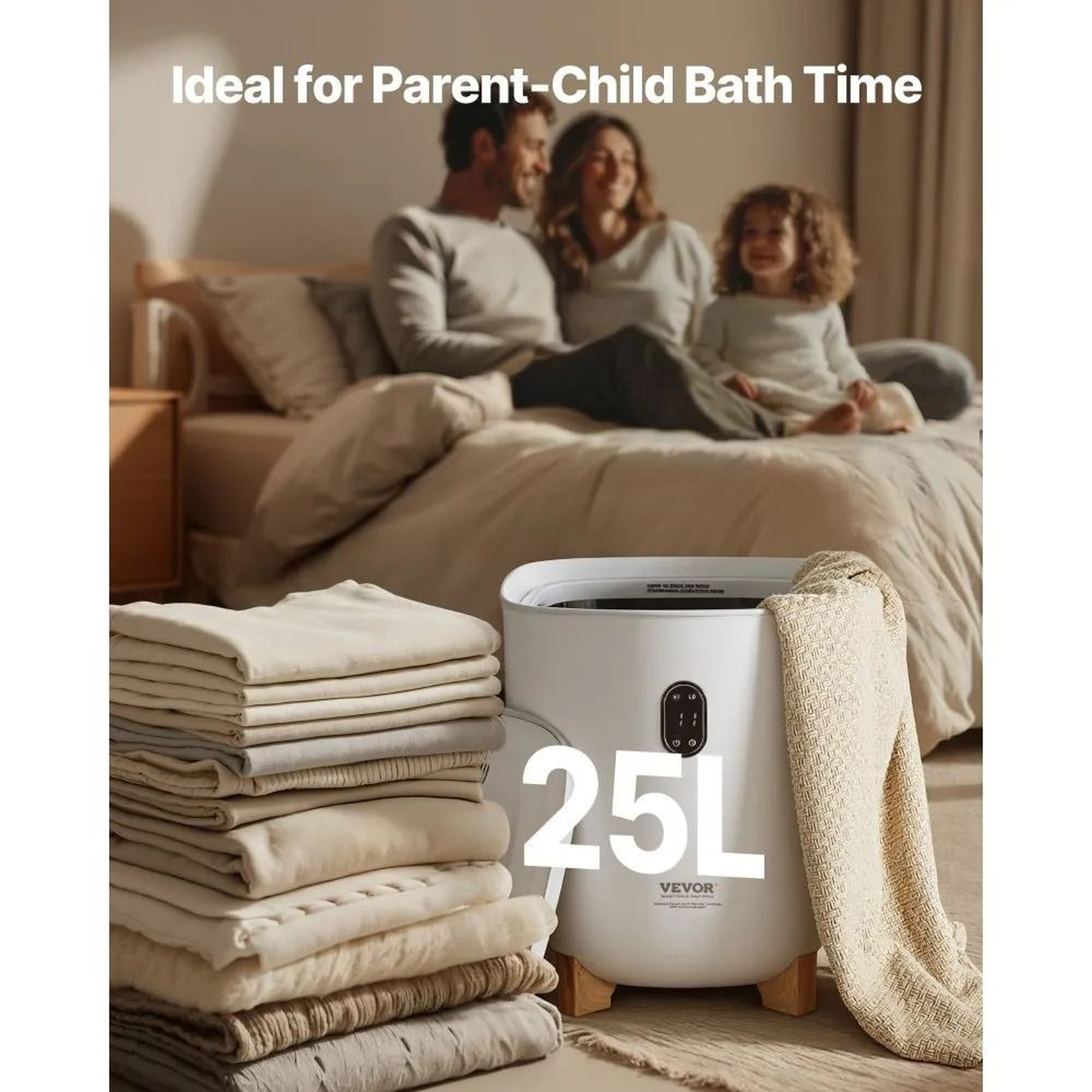 Towel Warmers For Bathroom High Capacity Bucket Fits Oversized Towels Bathrobes Blankets Auto Shut  4
