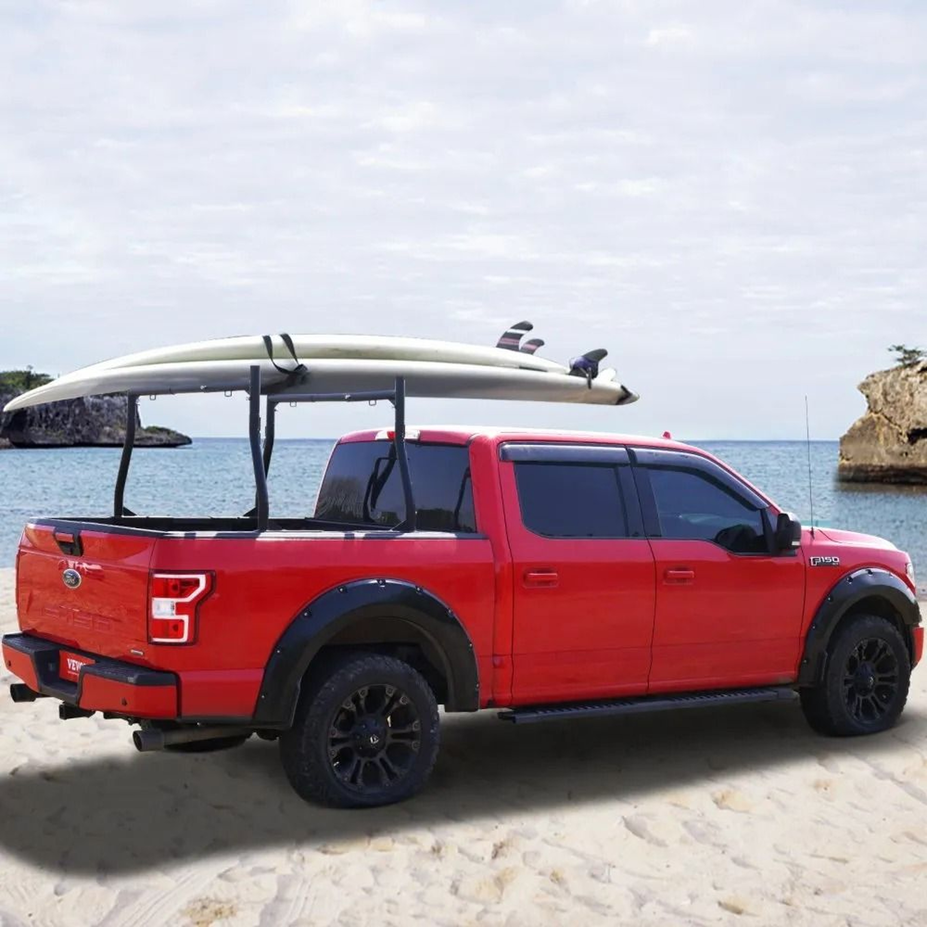 Heavy Duty Truck Rack Extendable Ladder Rack High Lbs Capacity NonDrilling Jbolts 6