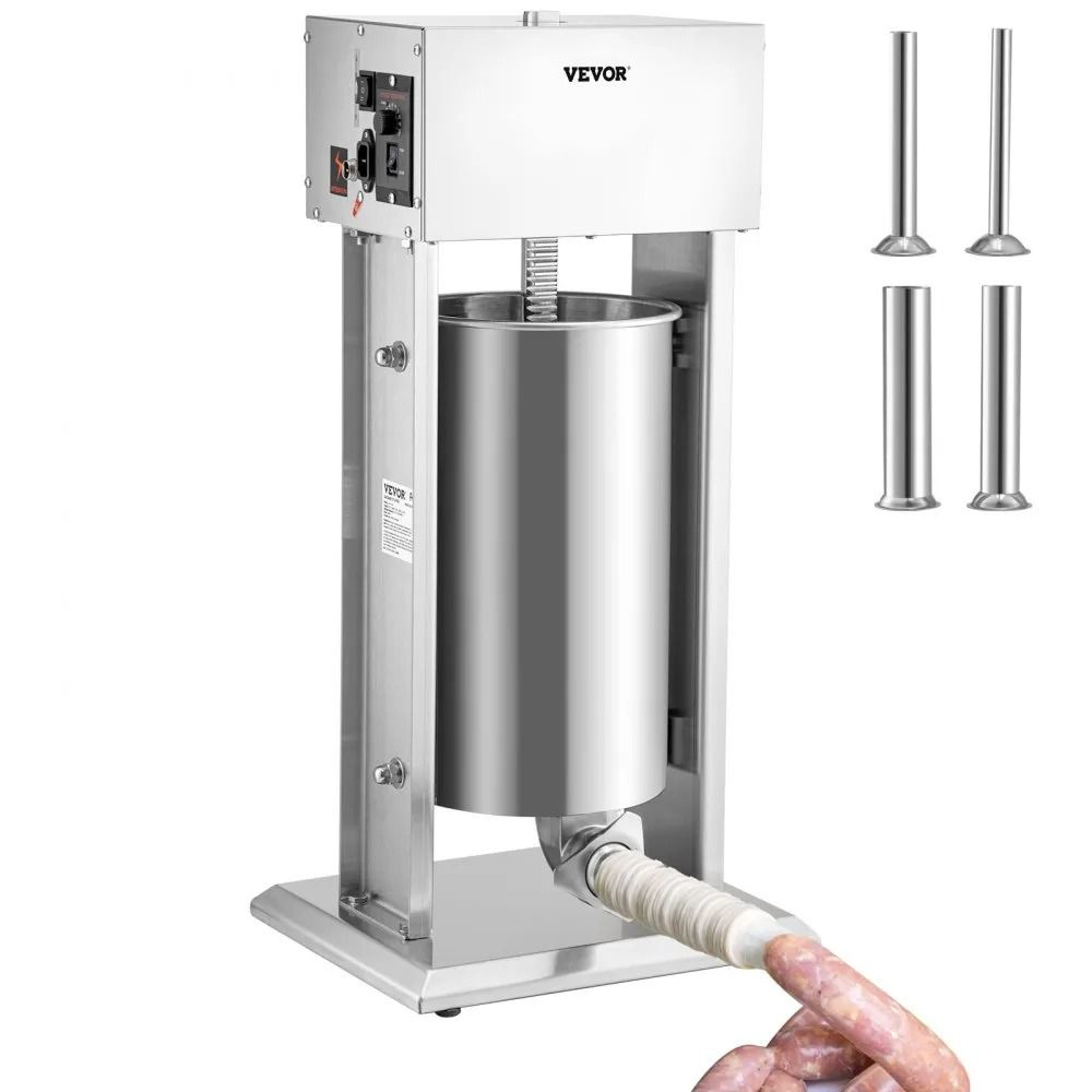 Electric Sausage Stuffer Vertical Food Grade Stainless Steel With Stepless Speed Regulation 0