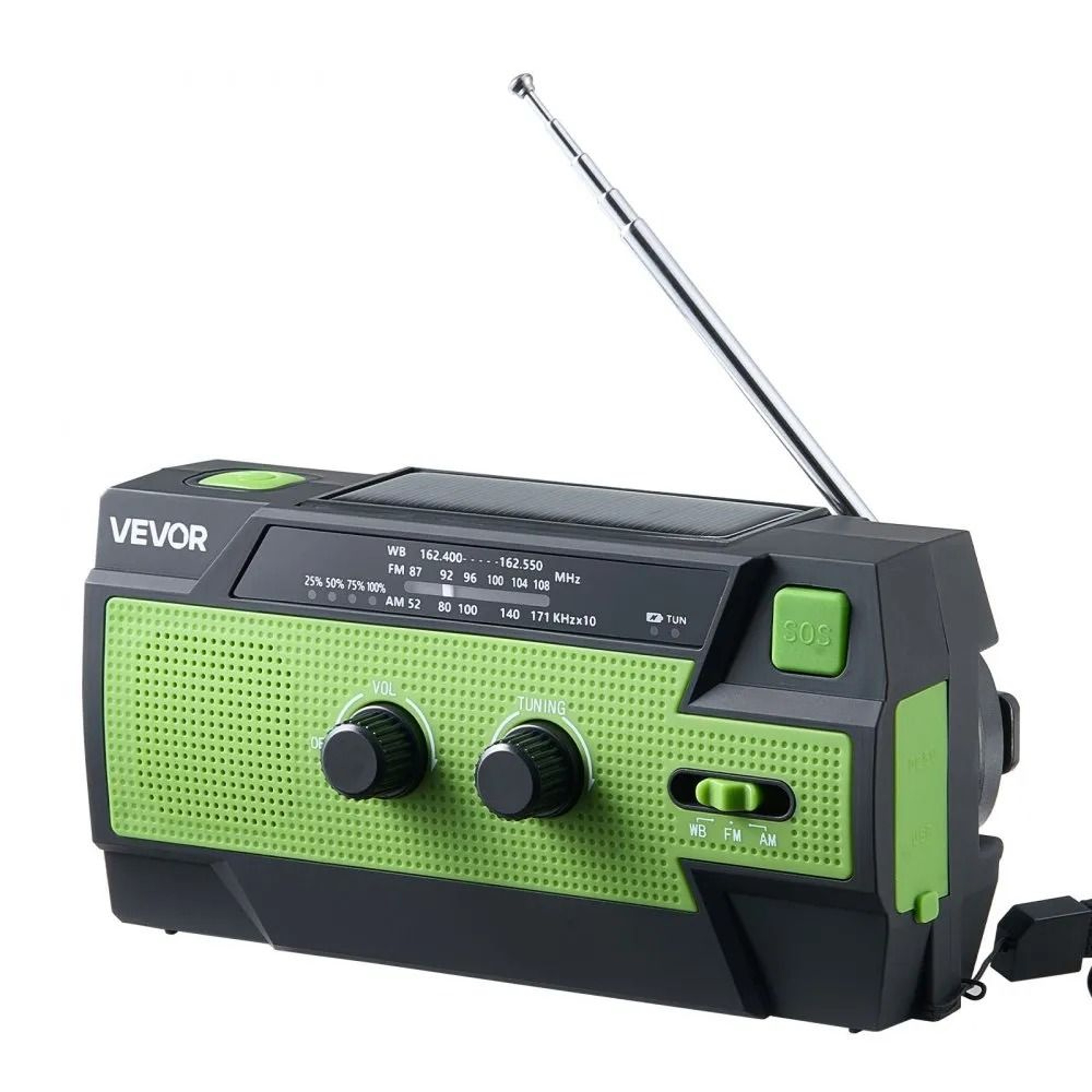 Solar Hand Crank Emergency Weather Radio With Power Bank And NOAA Alerts 8