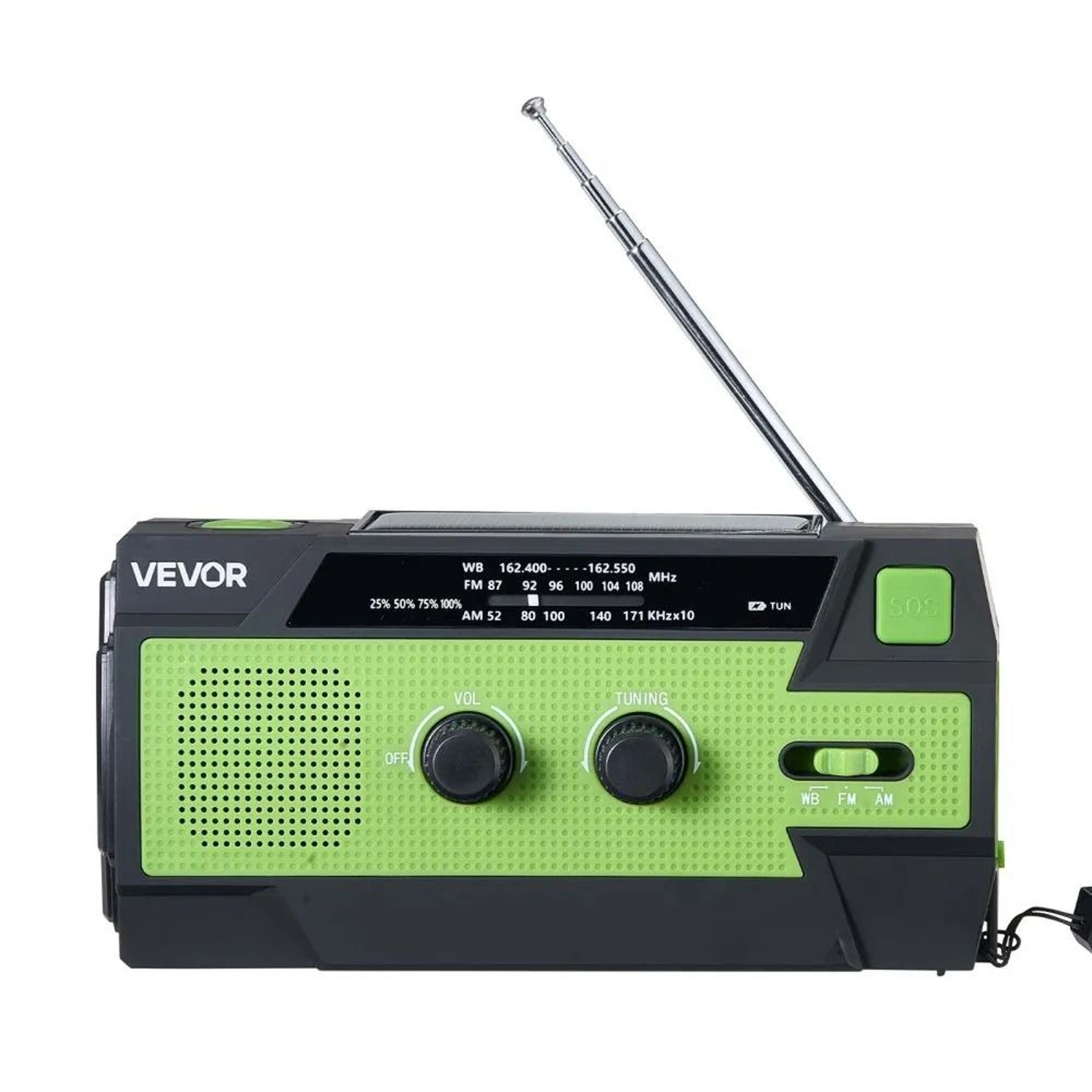Solar Hand Crank Emergency Weather Radio With Power Bank And NOAA Alerts 9