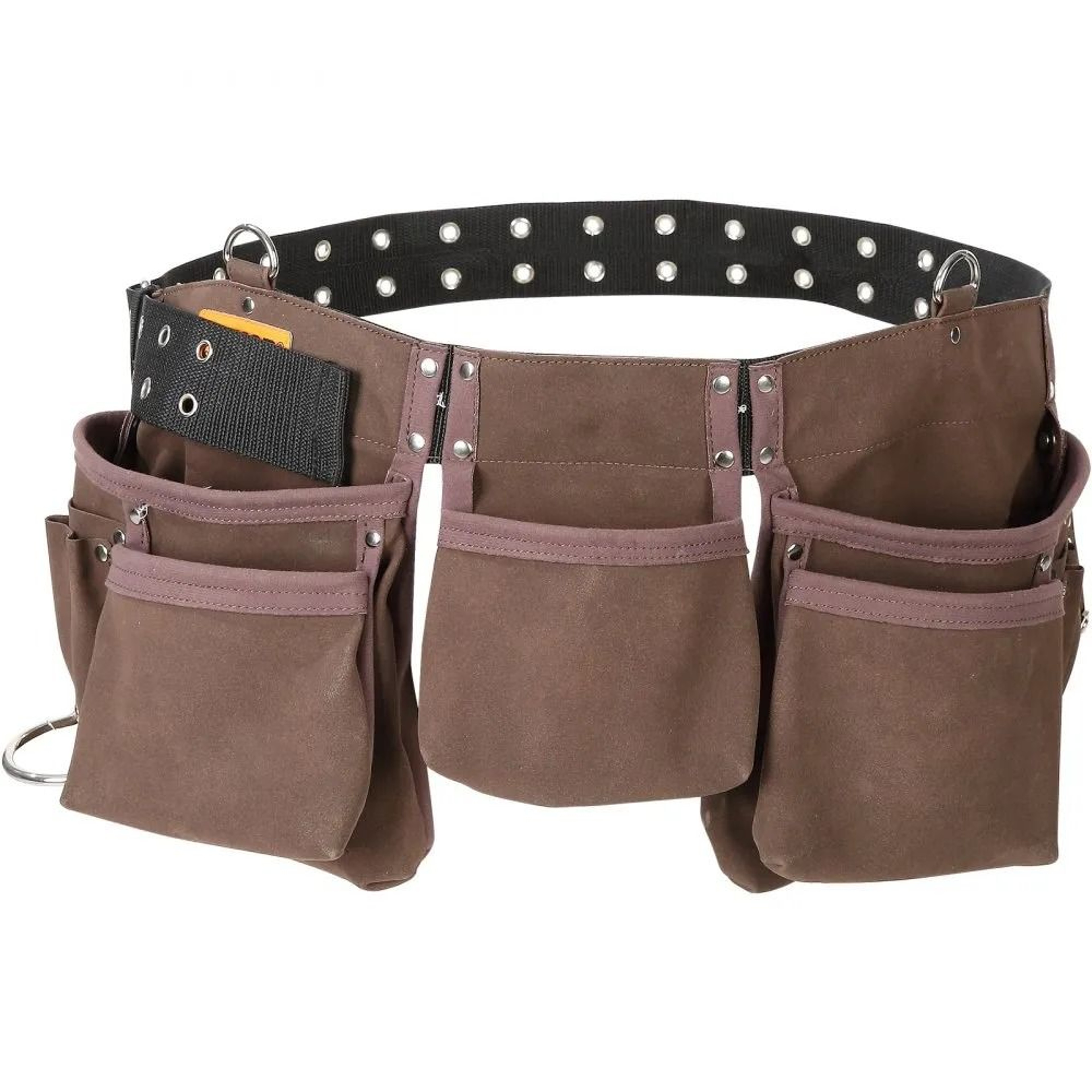 Heavy Duty Leather Tool Belt With Pockets  Dual Hammer Loops 10