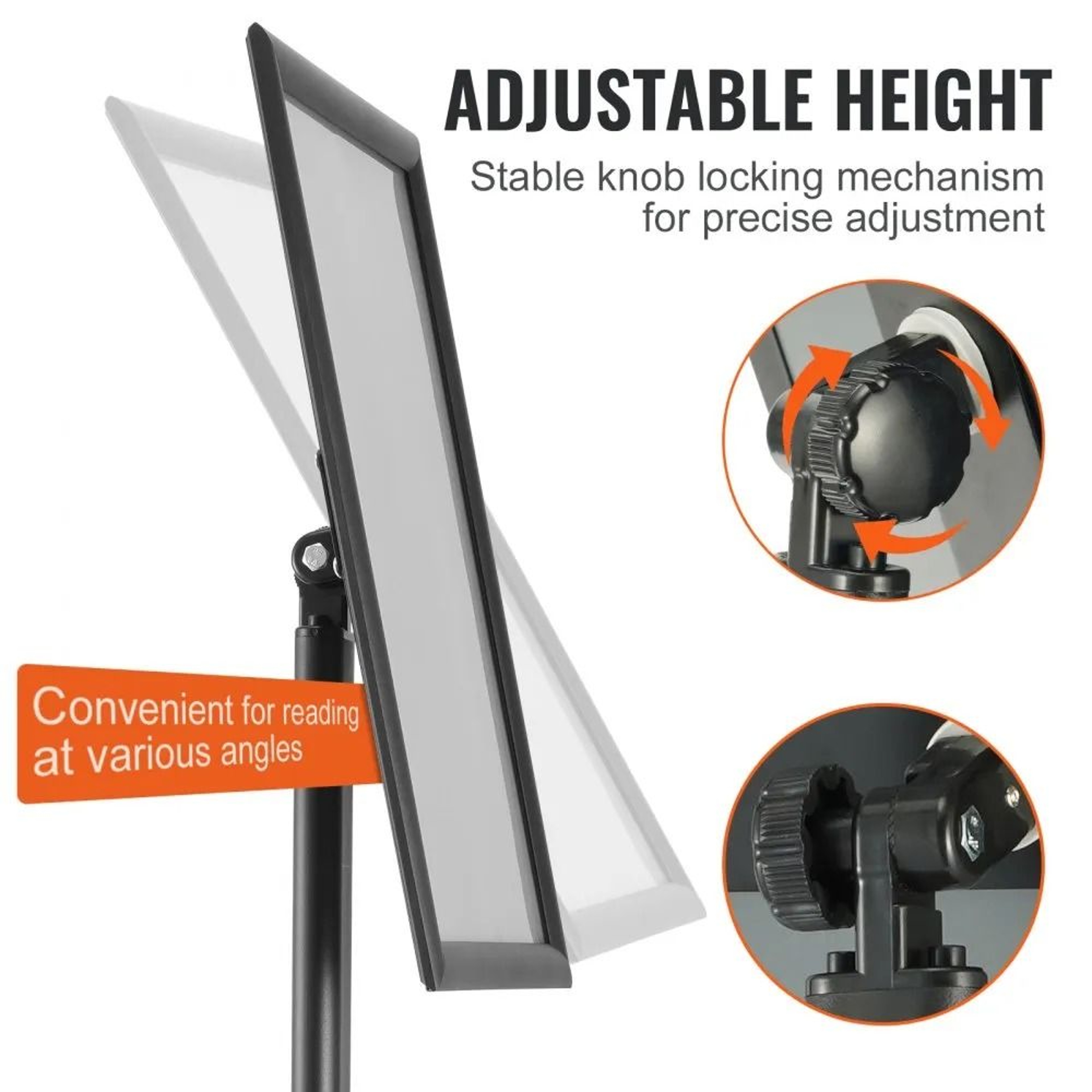 Adjustable Floor Sign Stand Heavy Duty Poster Display Holder With Metal Base 5