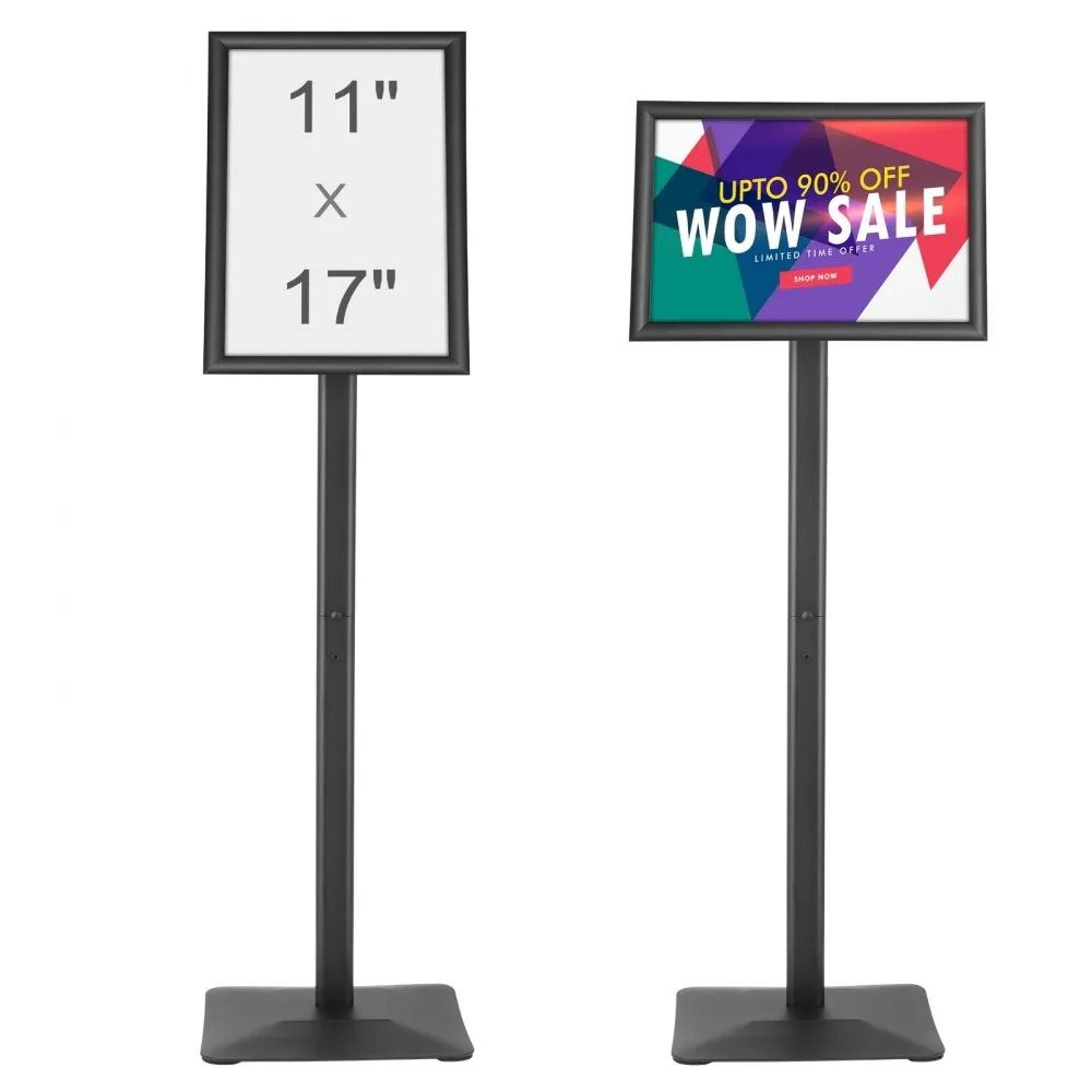 Adjustable Floor Sign Stand Heavy Duty Poster Display Holder With Metal Base 11