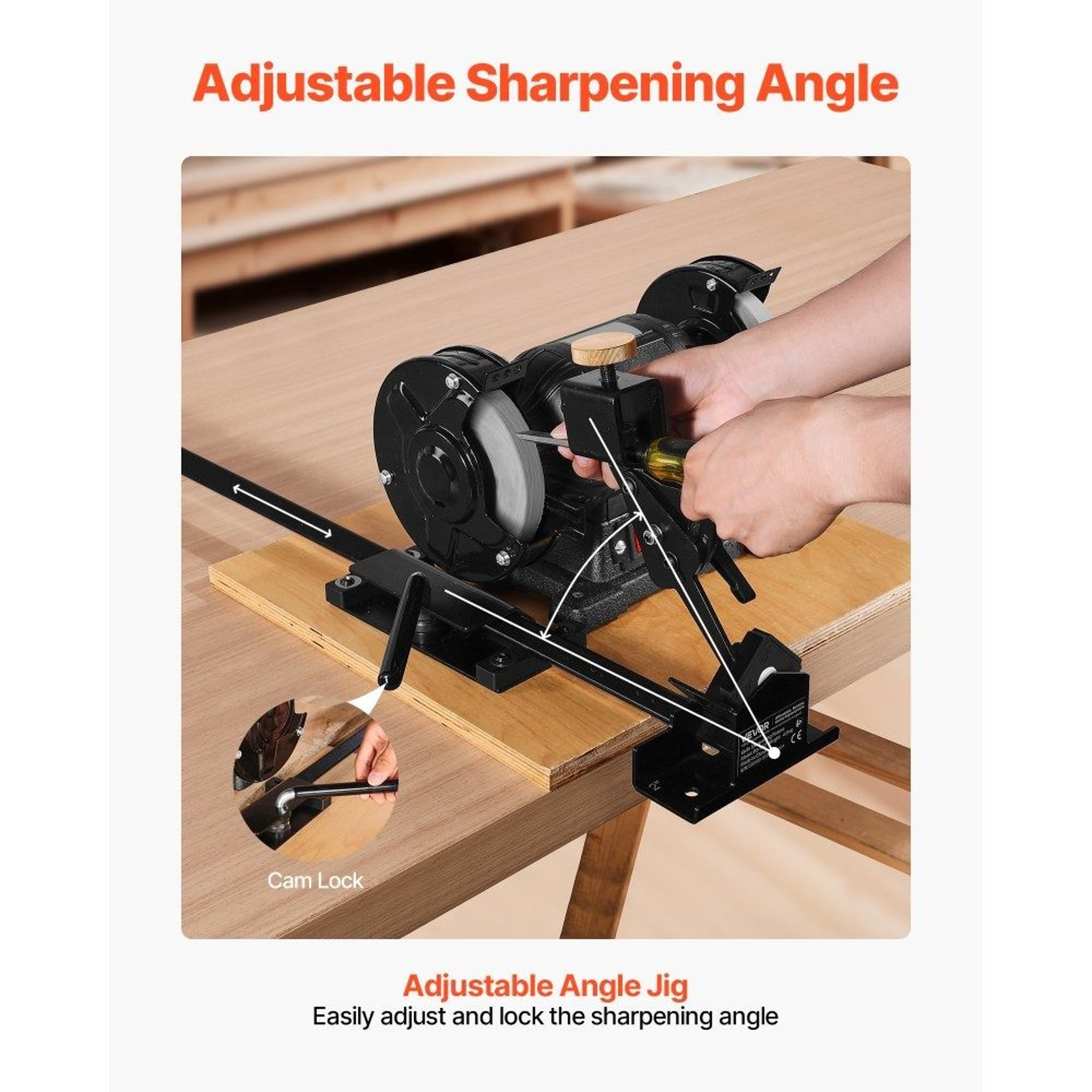 Pro Grind Sharpening System For Bench Grinder With MultiGrind Jig For Woodturning Tools 4