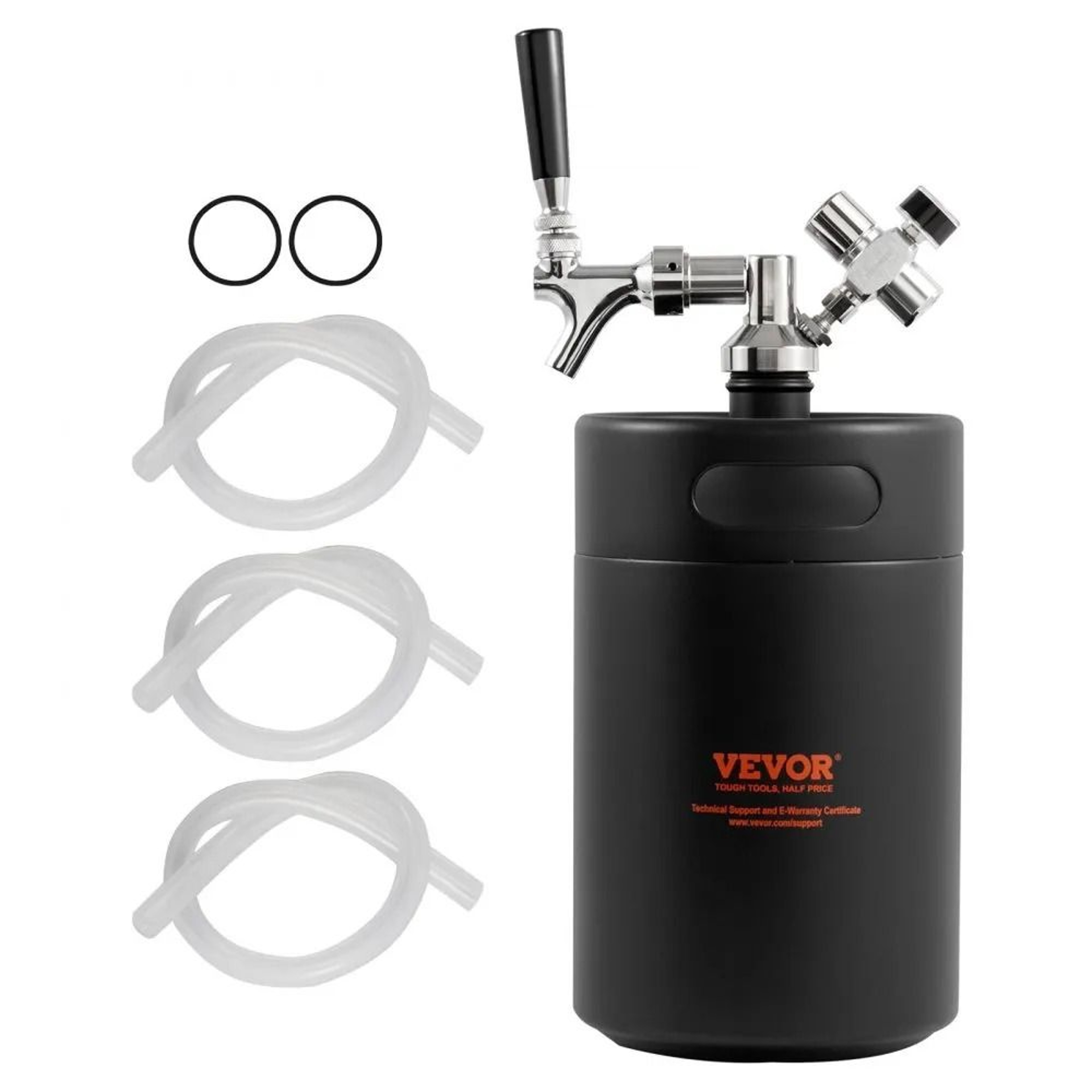 Beer Growler Tap System Stainless Steel Mini Keg With CO2 Regulator 0