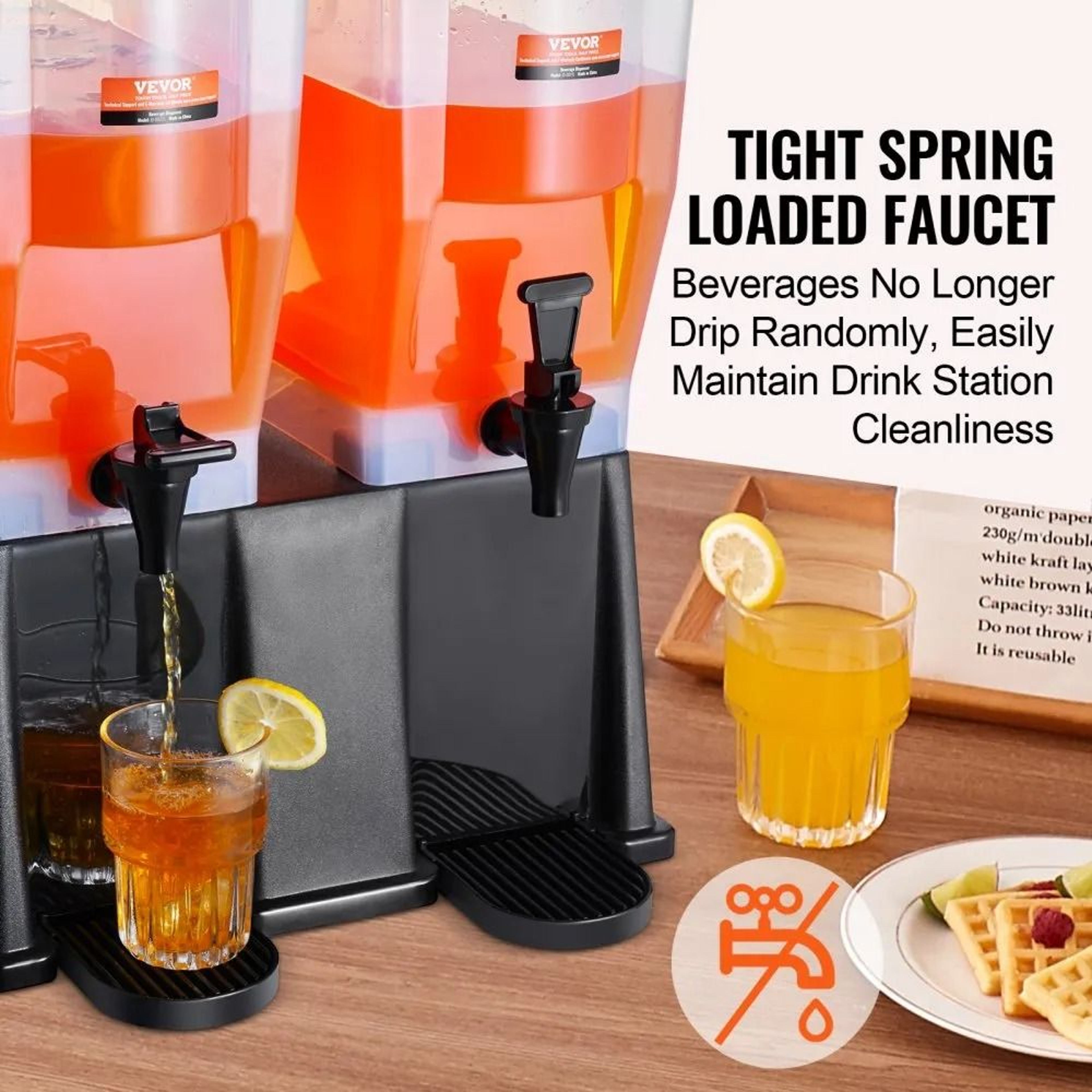 Premium Dual Party Beverage Drink Dispenser With Stand  Spigots 3