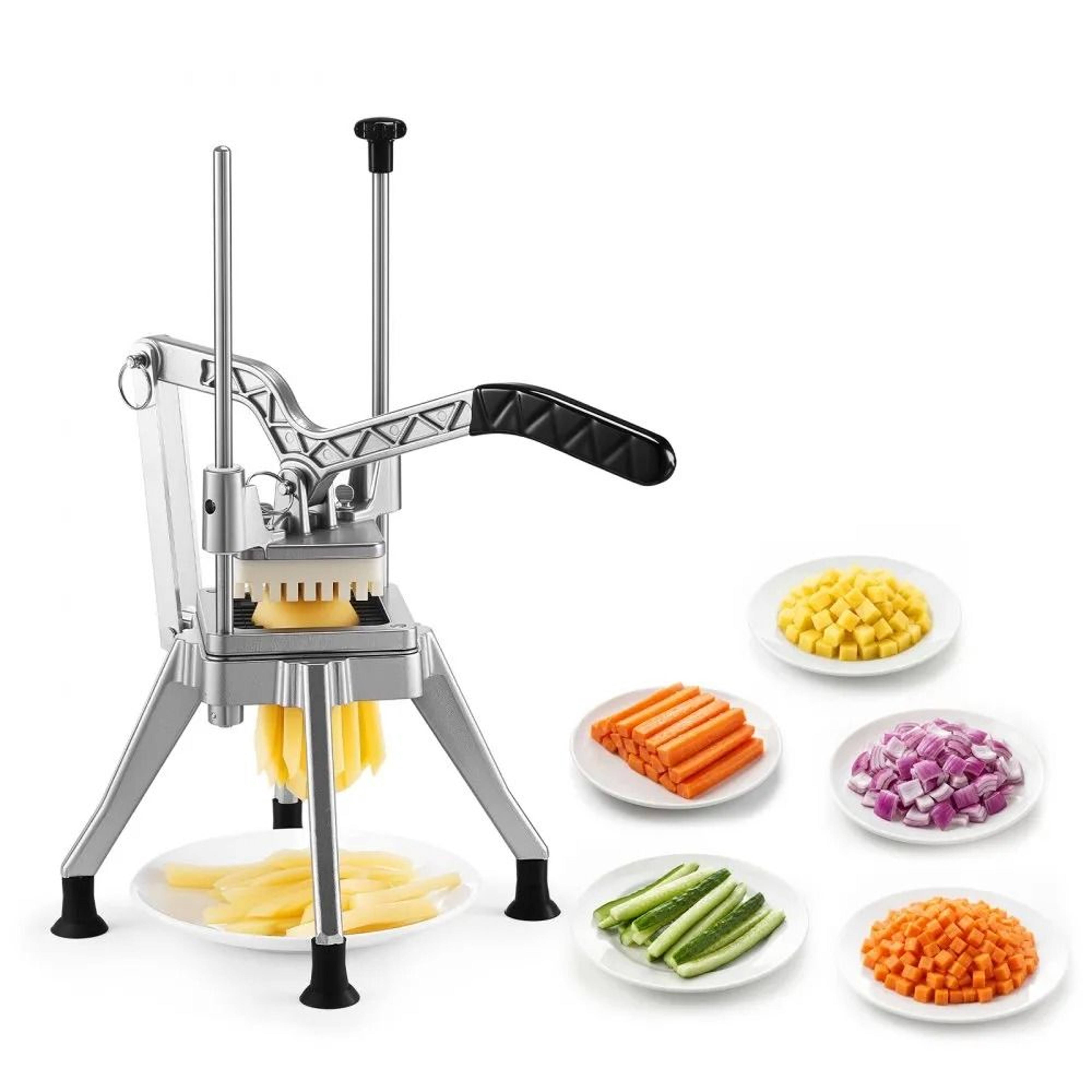Pro Grade Vertical French Fry Cutter  Vegetable Slicer 0
