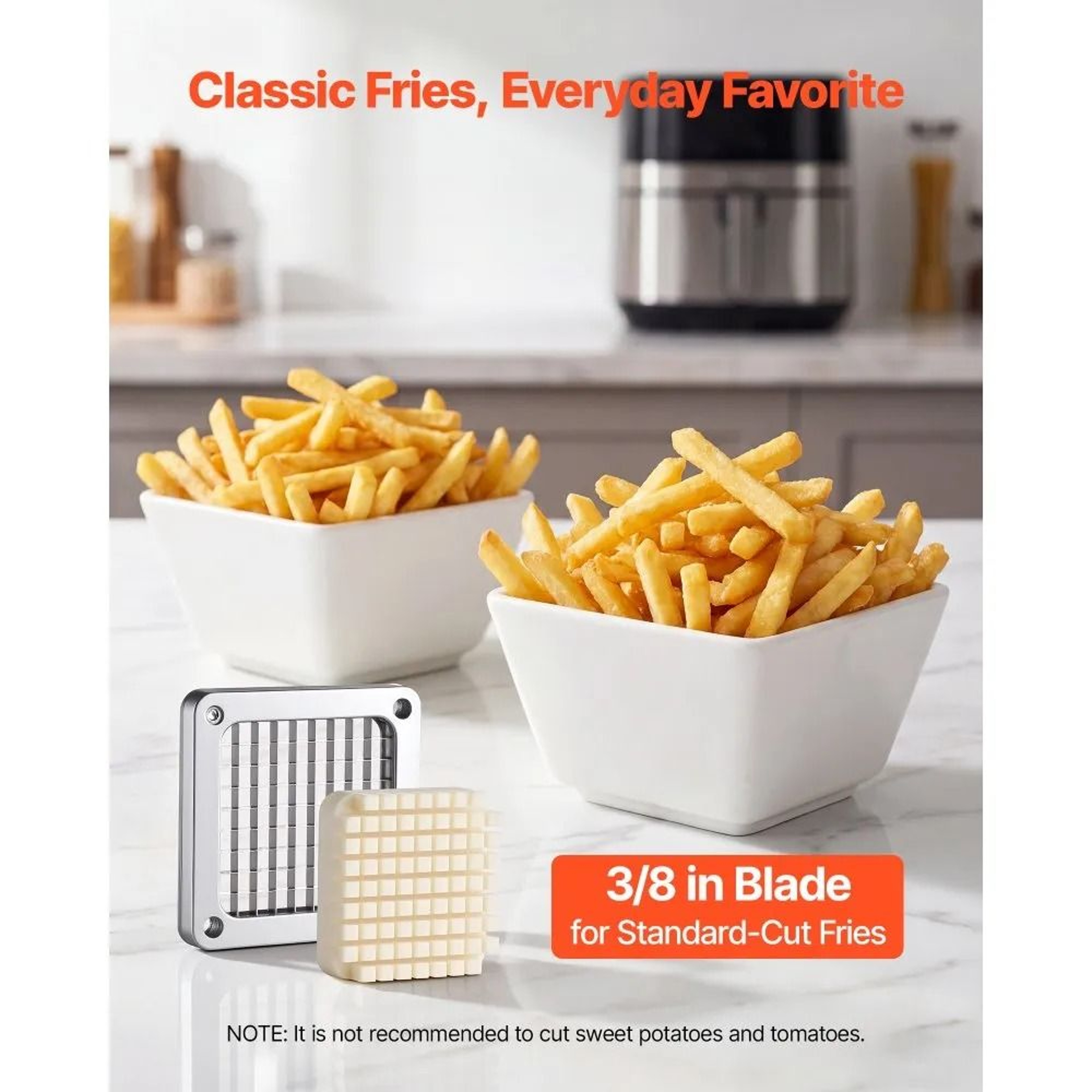 Pro Grade Vertical French Fry Cutter  Vegetable Slicer 5
