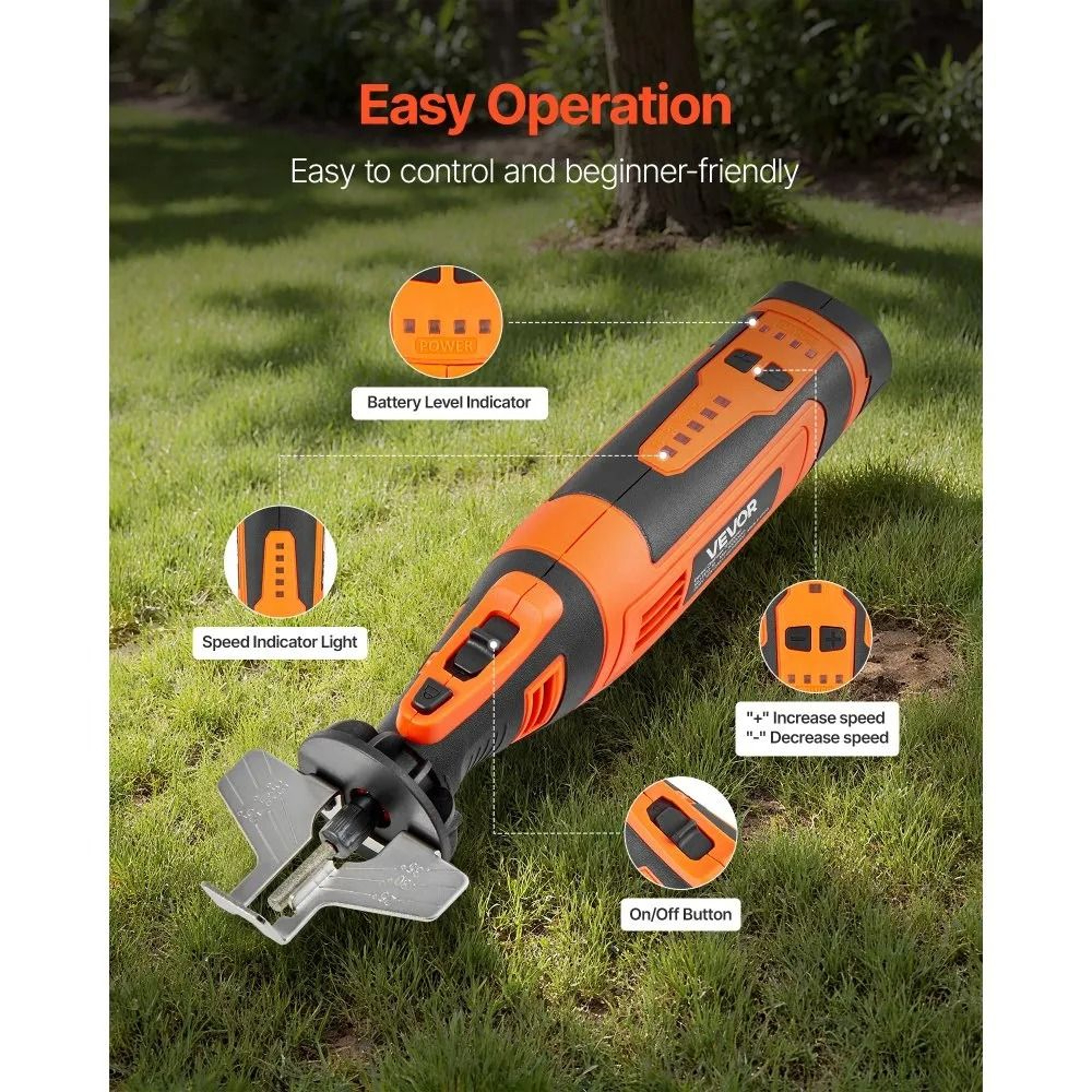 Cordless Chainsaw Sharpener 5 Speed Adjustable Electric Tool 1