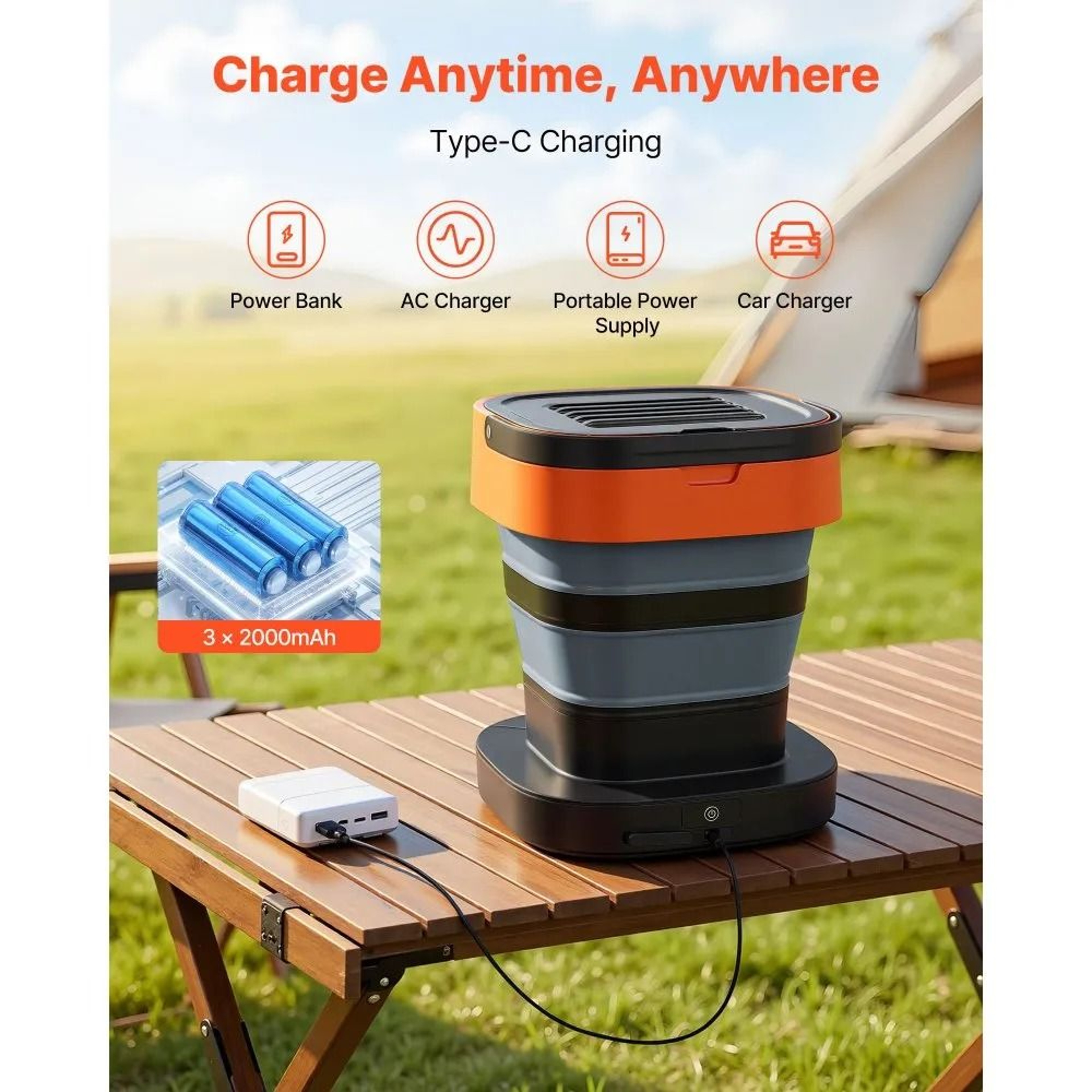 Portable Cordless Pressure Washer Foldable Power Washer For Bike Cleaning  Outdoor Use 2