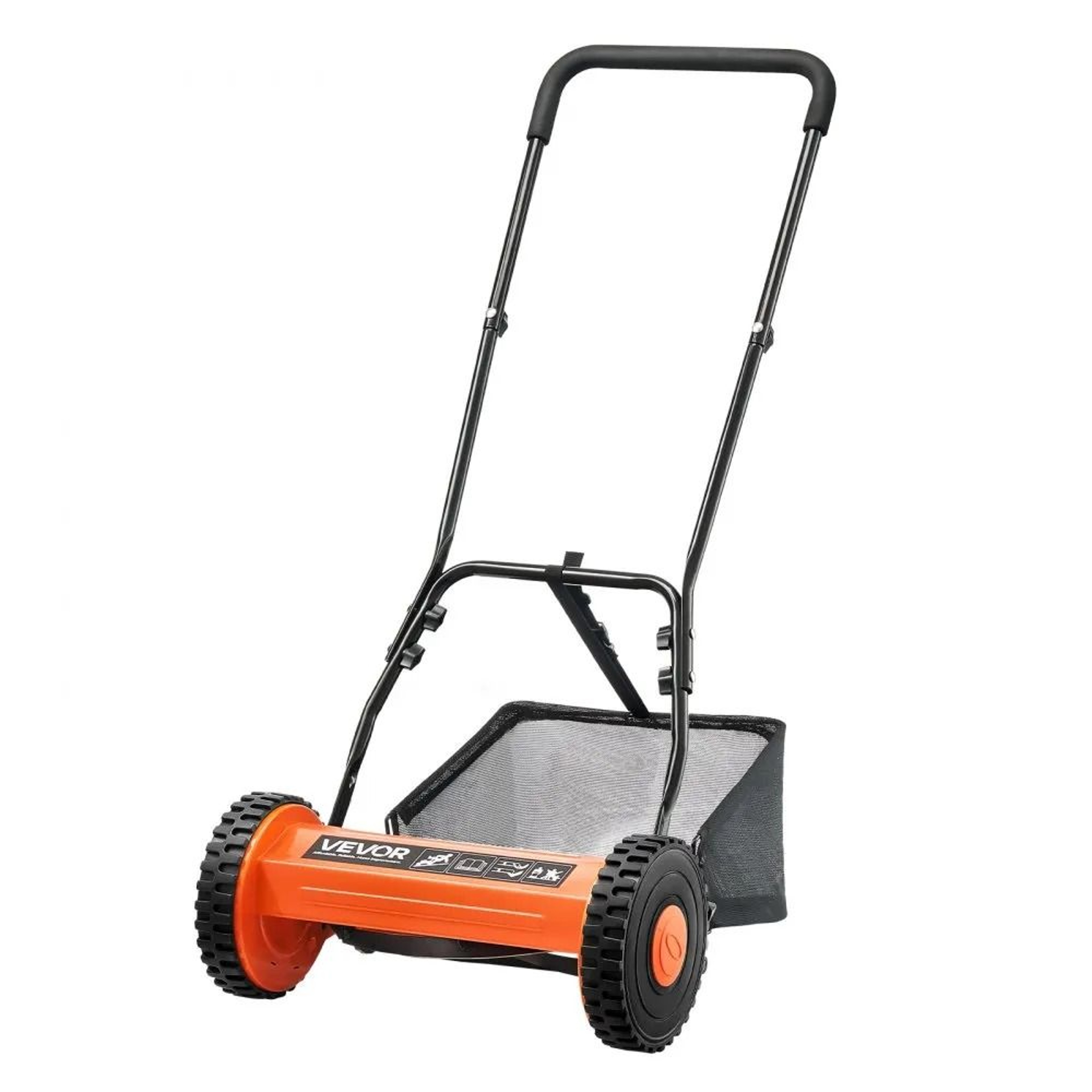 Manual Push Reel Lawn Mower With Grass Catcher 0