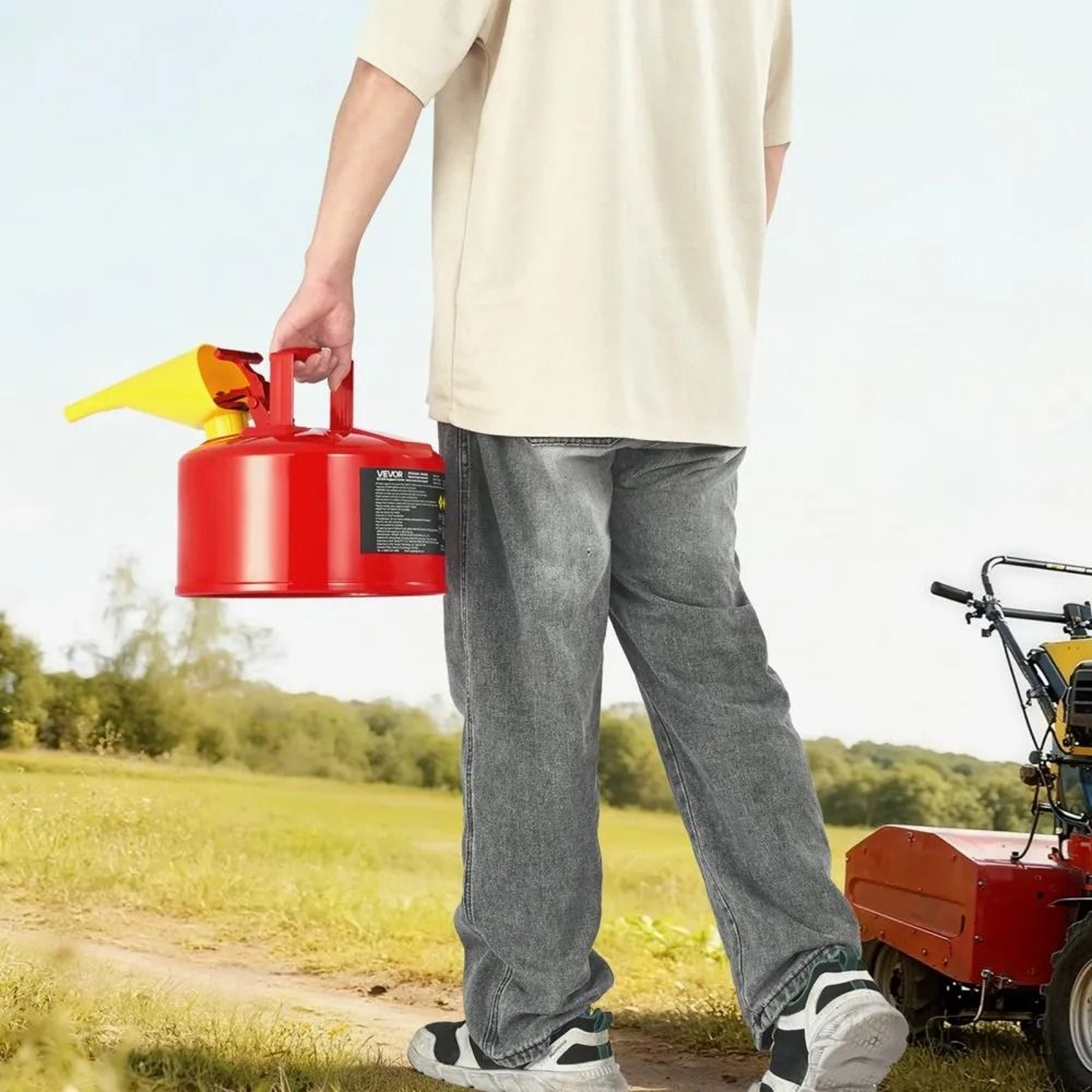 25 Gallon Safety Gas Can With Flame Arrestor  Self Closing Leakproof Lid 6