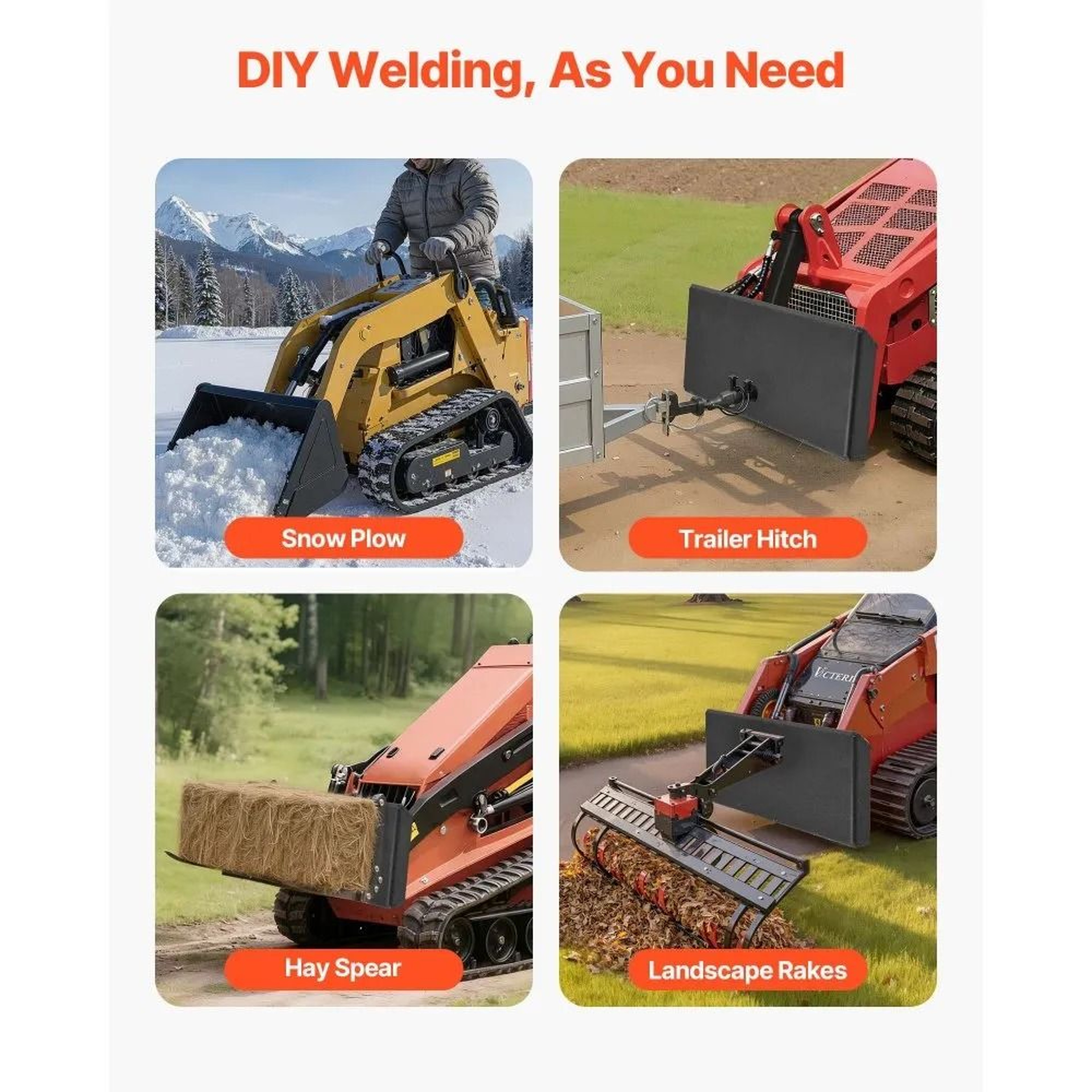 HeavyDuty Skid Steer Mount Plate With Universal Quick Attach 1500lbs Capacity 4