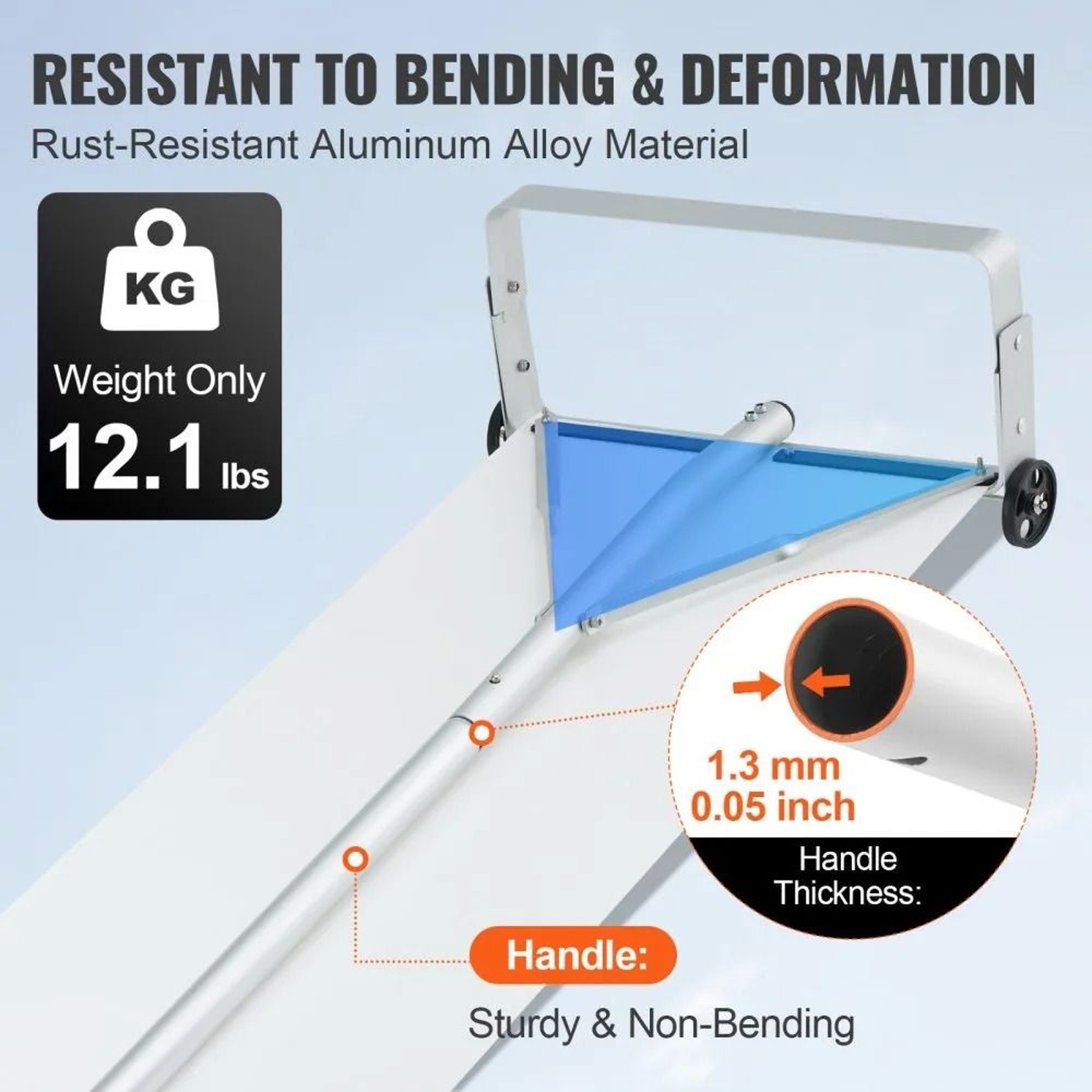Extendable Snow Roof Rake  Aluminum Roof Snow Removal Tool 30ft Reach 4