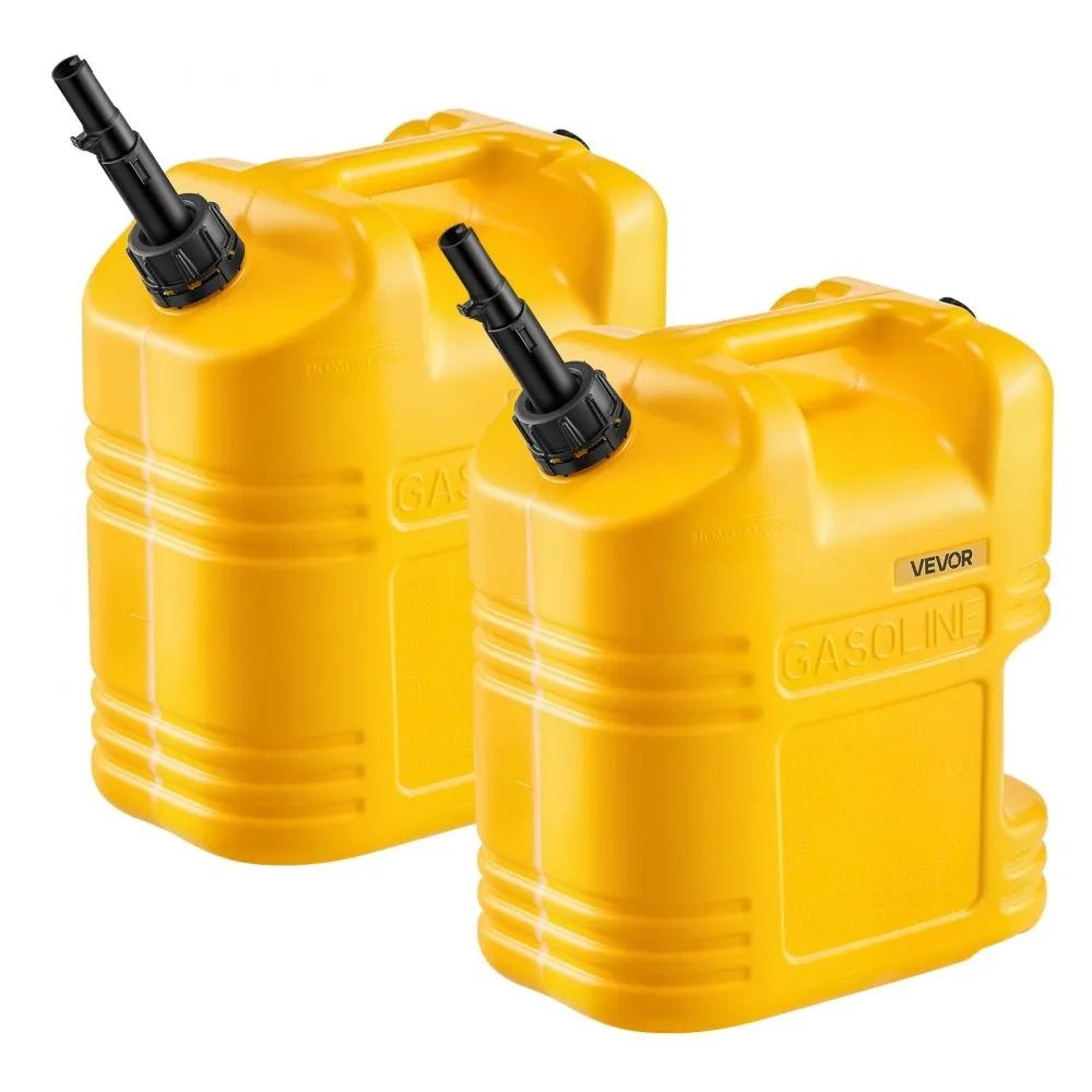 Premium 5 Gallon Portable Fuel Container With Spout  Clear Scale 2 Pack 7