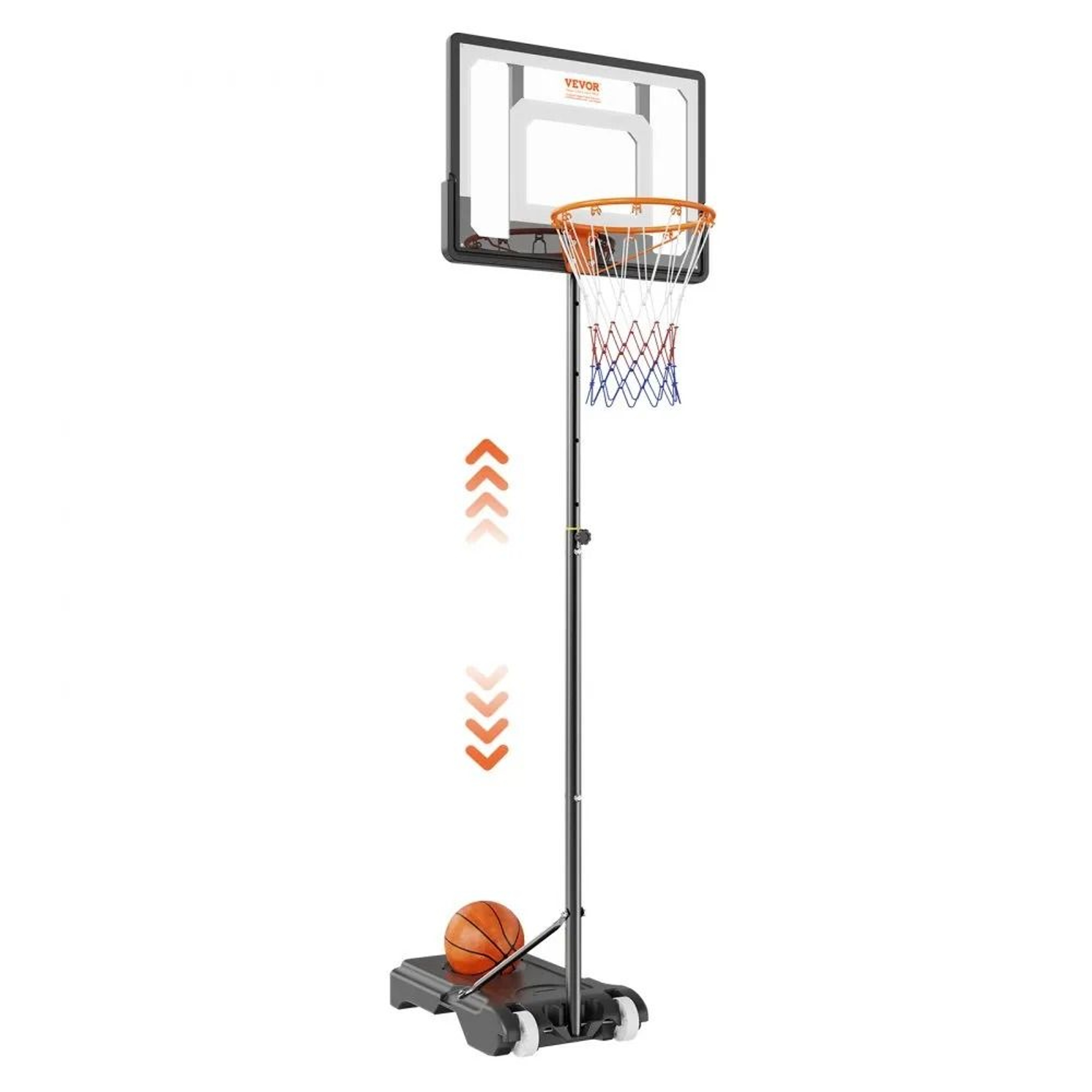 Portable Basketball Hoop 57 FT Adjustable Goal With Wheels  Fillable Base For Kids And Adults 0