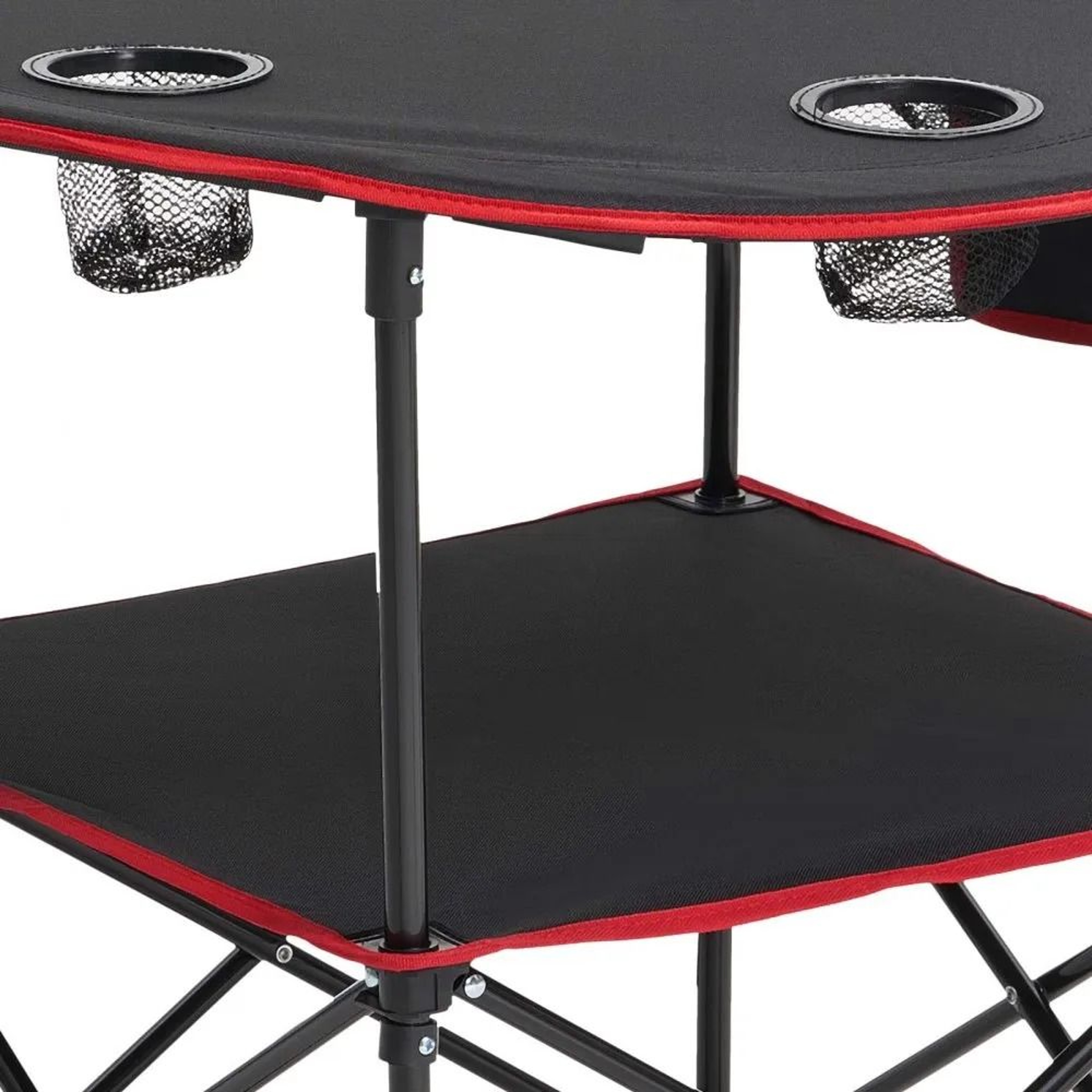 Portable Folding Camping Table With Cup Holders Waterproof Oxford Picnic Table For Beach Tailgating 8