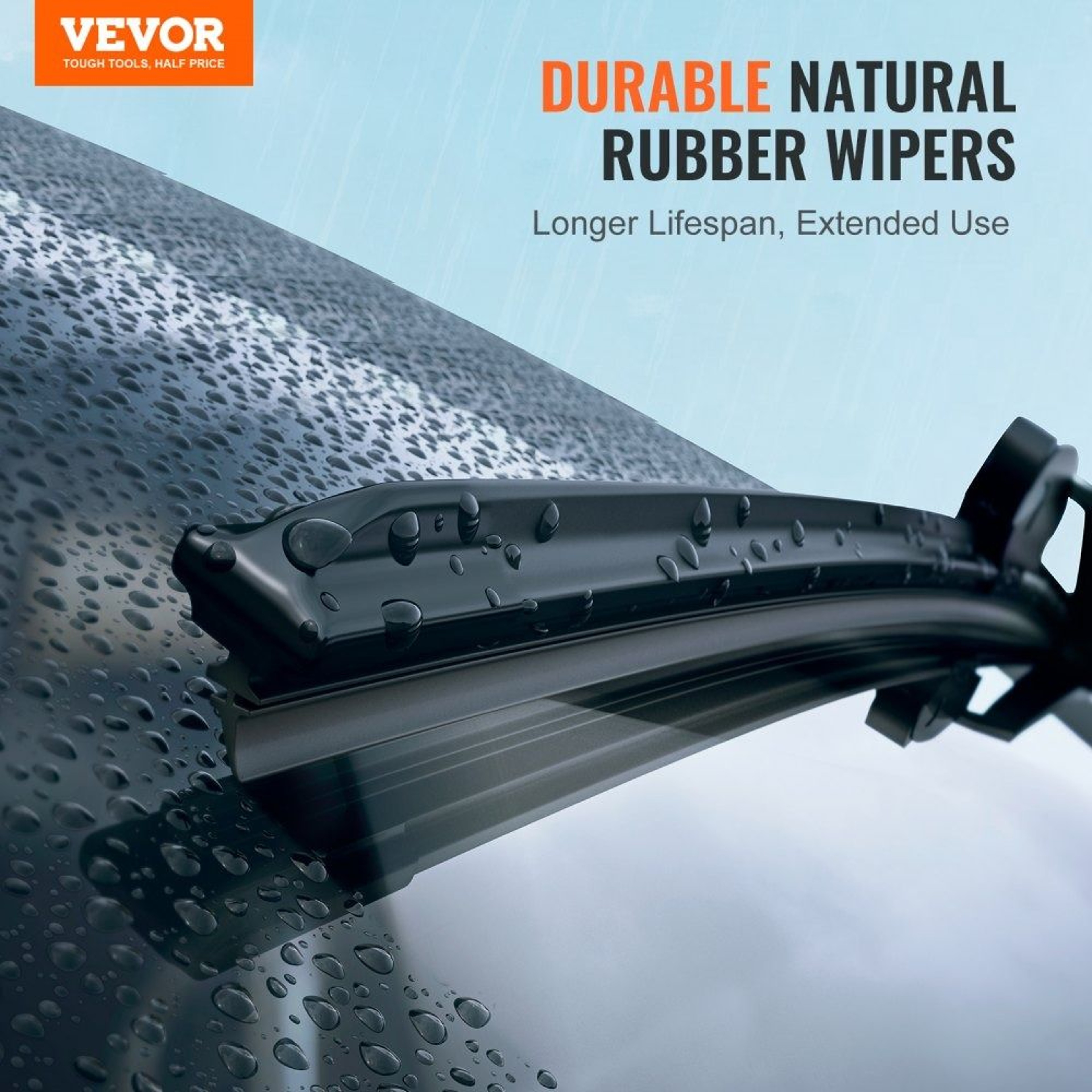 Universal Windshield Wiper Blades With Quiet Rubber Edge  Easy Fit Clips 2