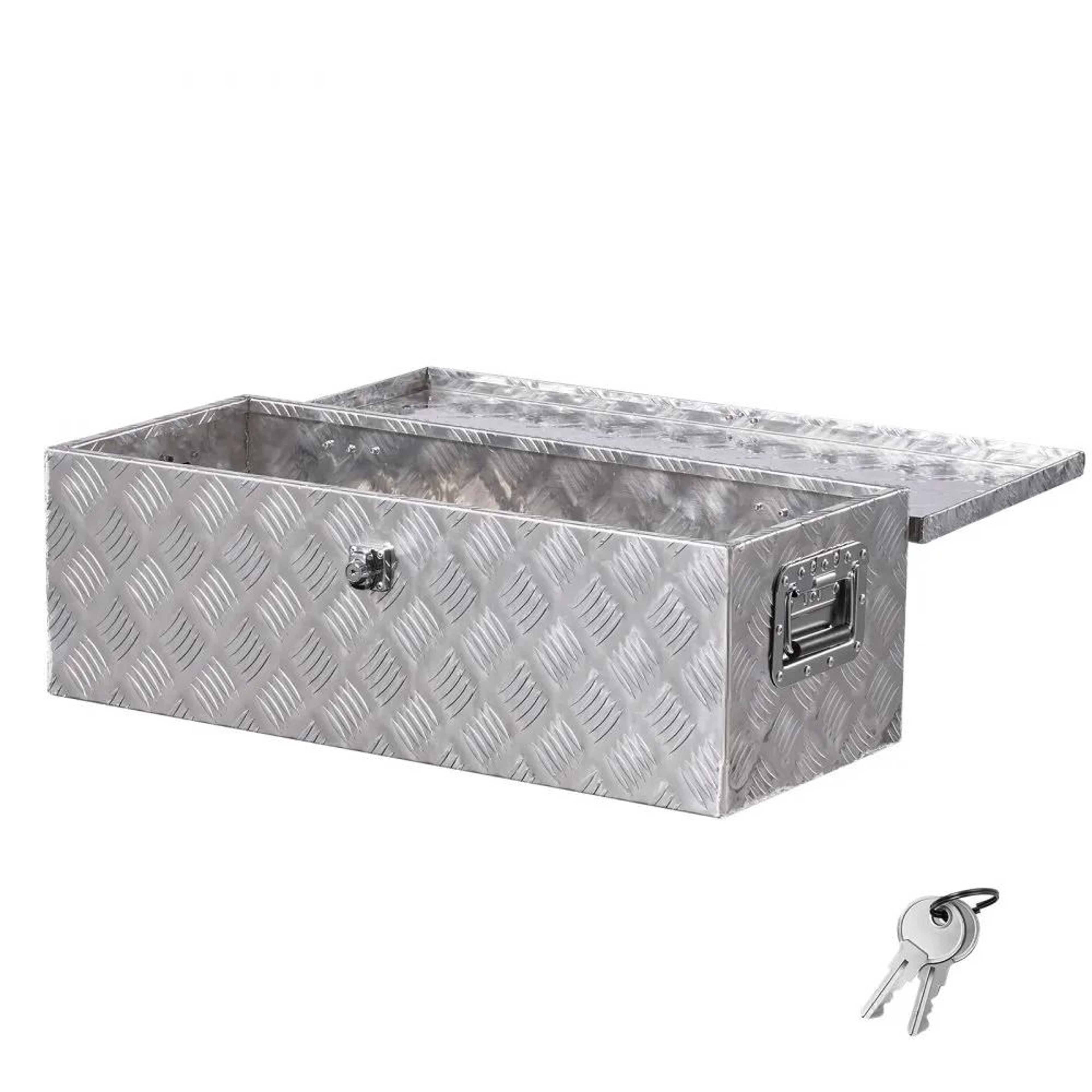 Heavy Duty Aluminum Truck Tool Box With Lock For Pickup Truck Bed Trailer  RV Storage 0