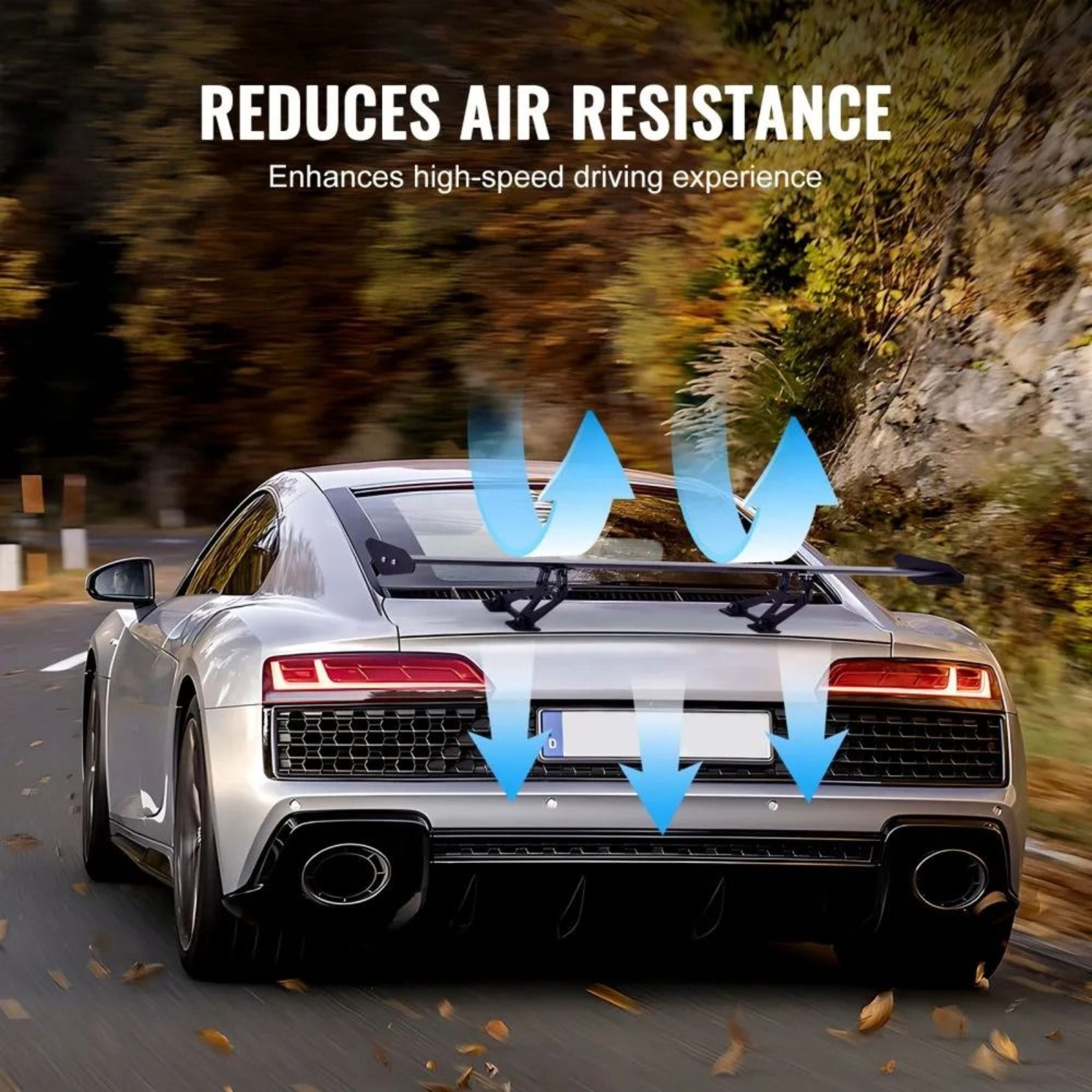 Universal GT Wing Car Spoiler 433 Inch Adjustable Aluminum Racing Rear Wing For JDM Drift Cars 1