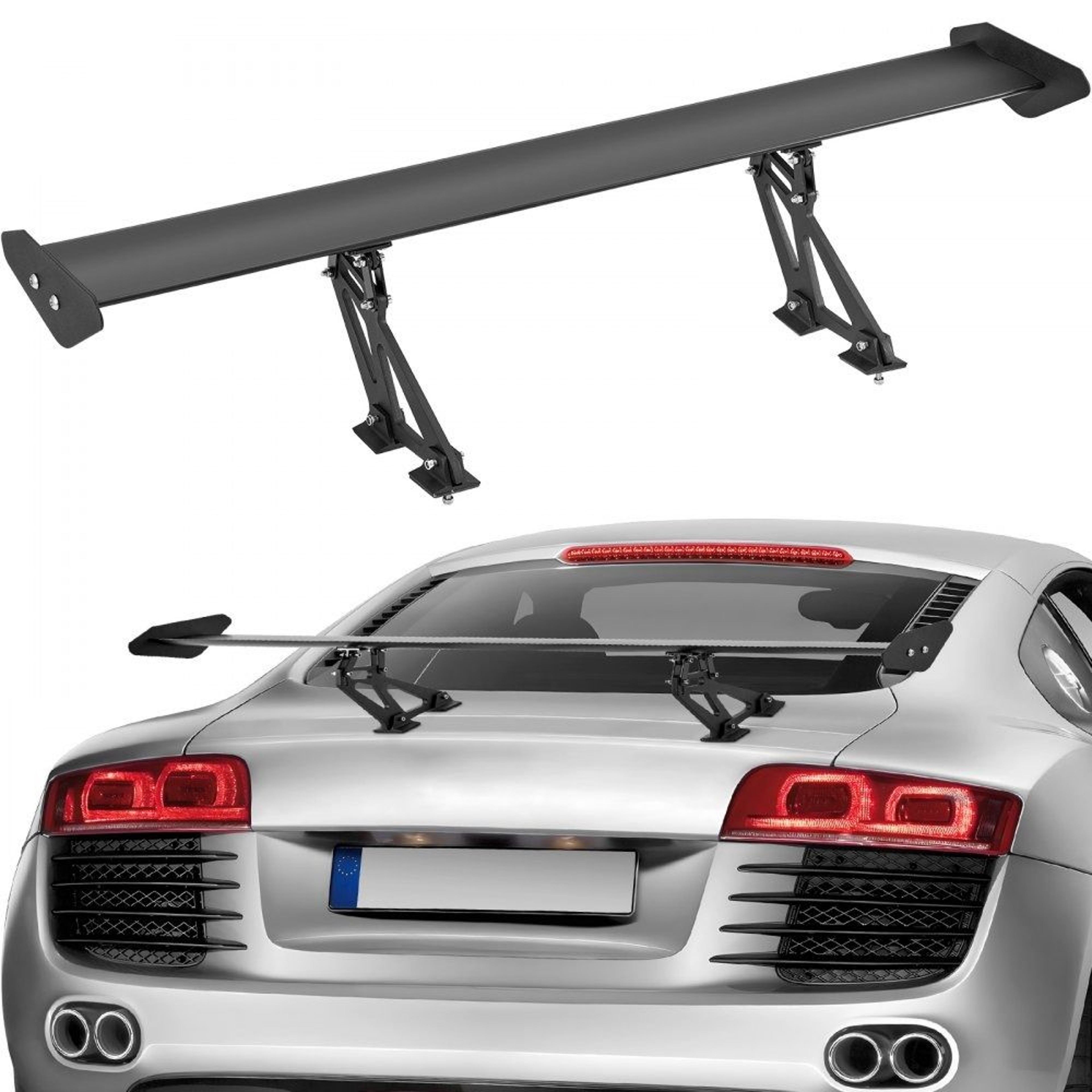 Universal GT Wing Car Spoiler 433 Inch Adjustable Aluminum Racing Rear Wing For JDM Drift Cars 0