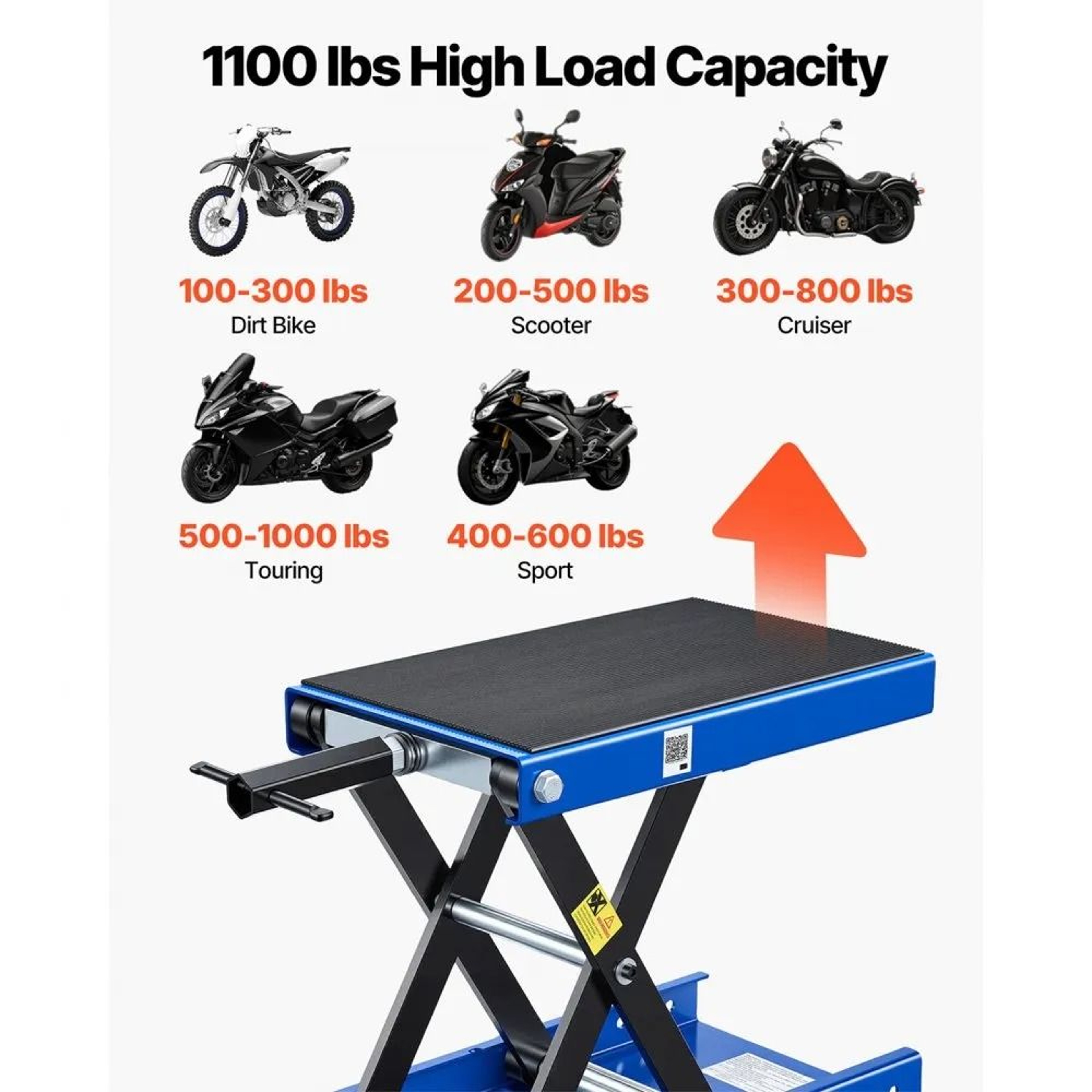 HeavyDuty Motorcycle Lift Jack 1100 Lbs Adjustable Motorcycle Scissor Lift Stand 7