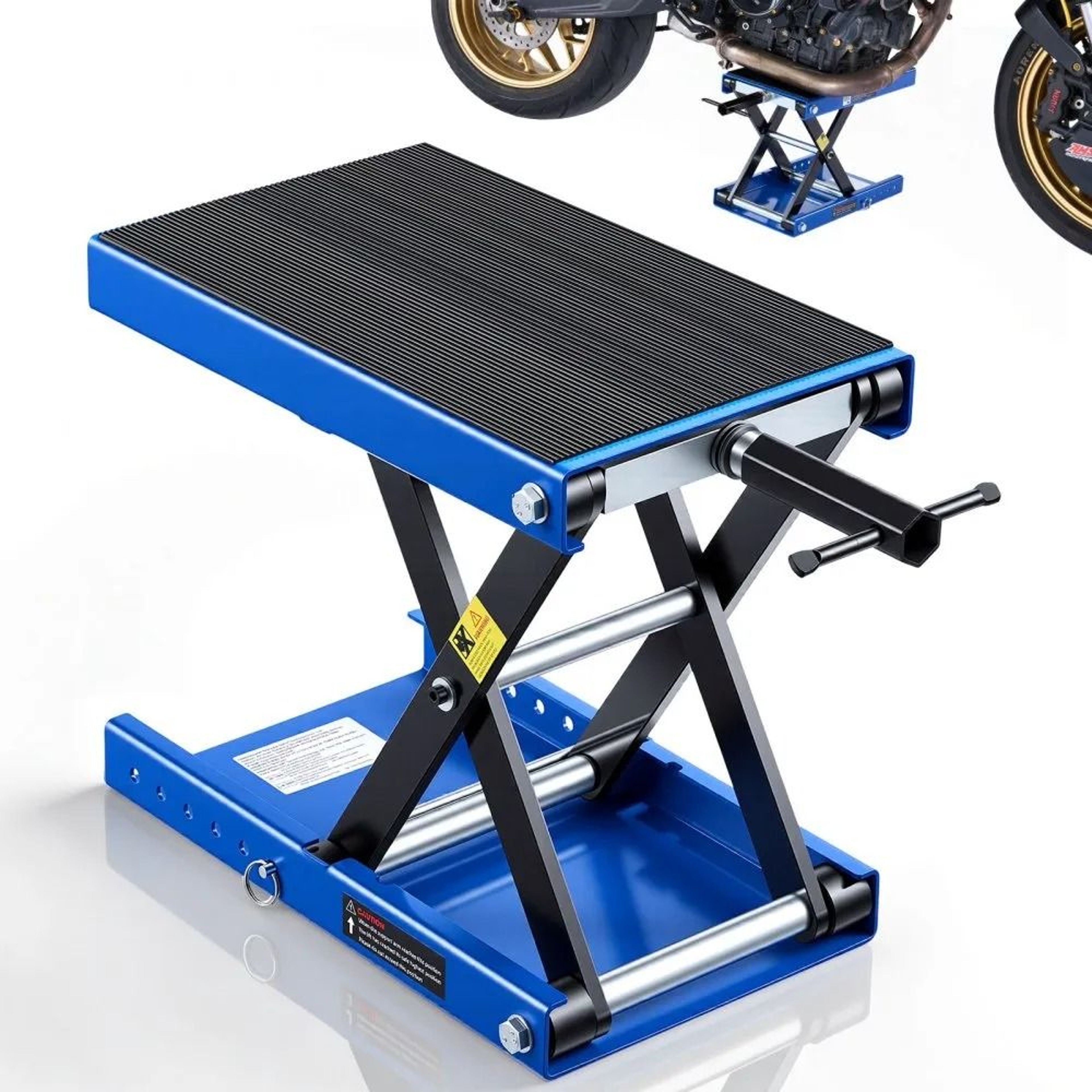 HeavyDuty Motorcycle Lift Jack 1100 Lbs Adjustable Motorcycle Scissor Lift Stand 0