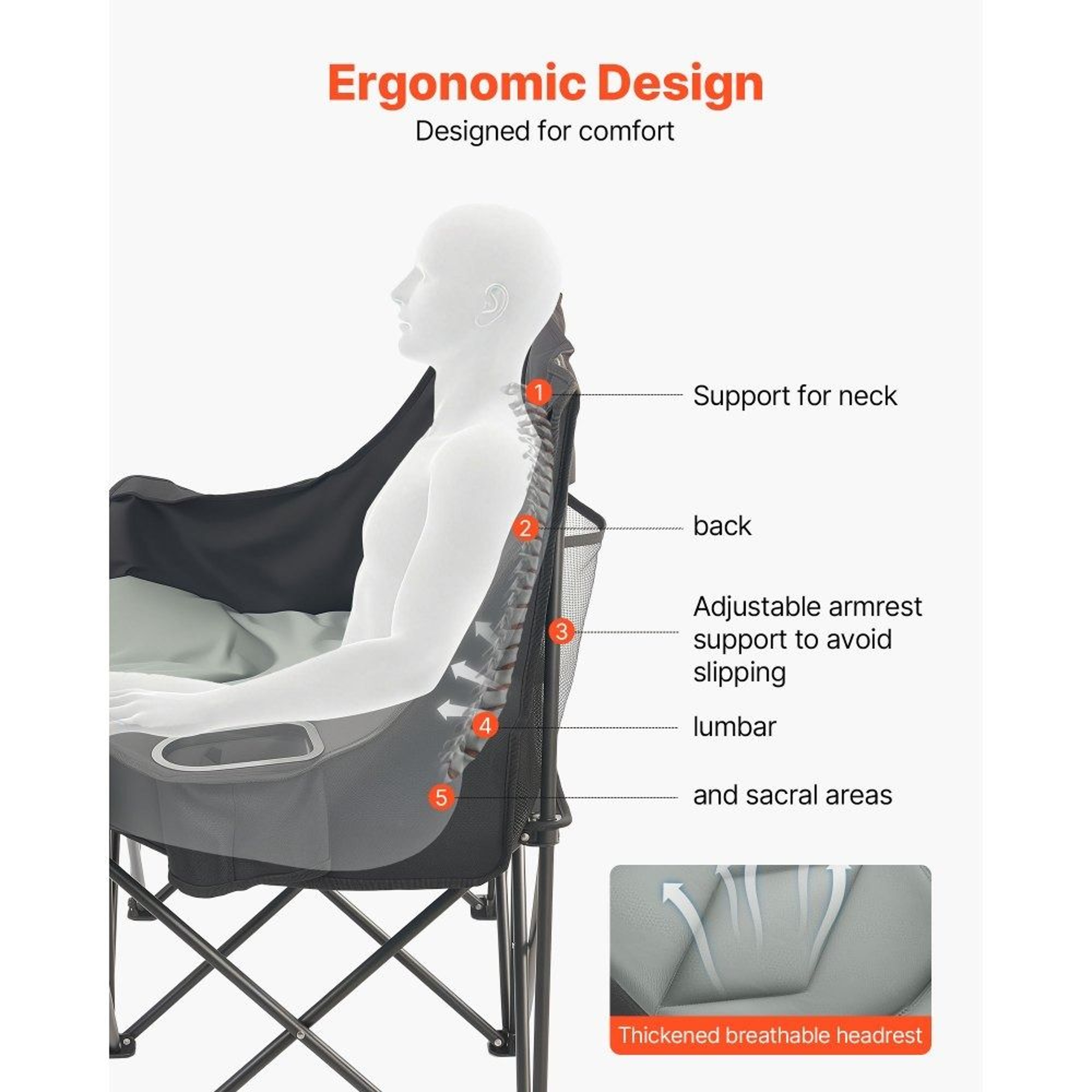 Heavy Duty Outdoor Double Camping Chair For Two Adults 7