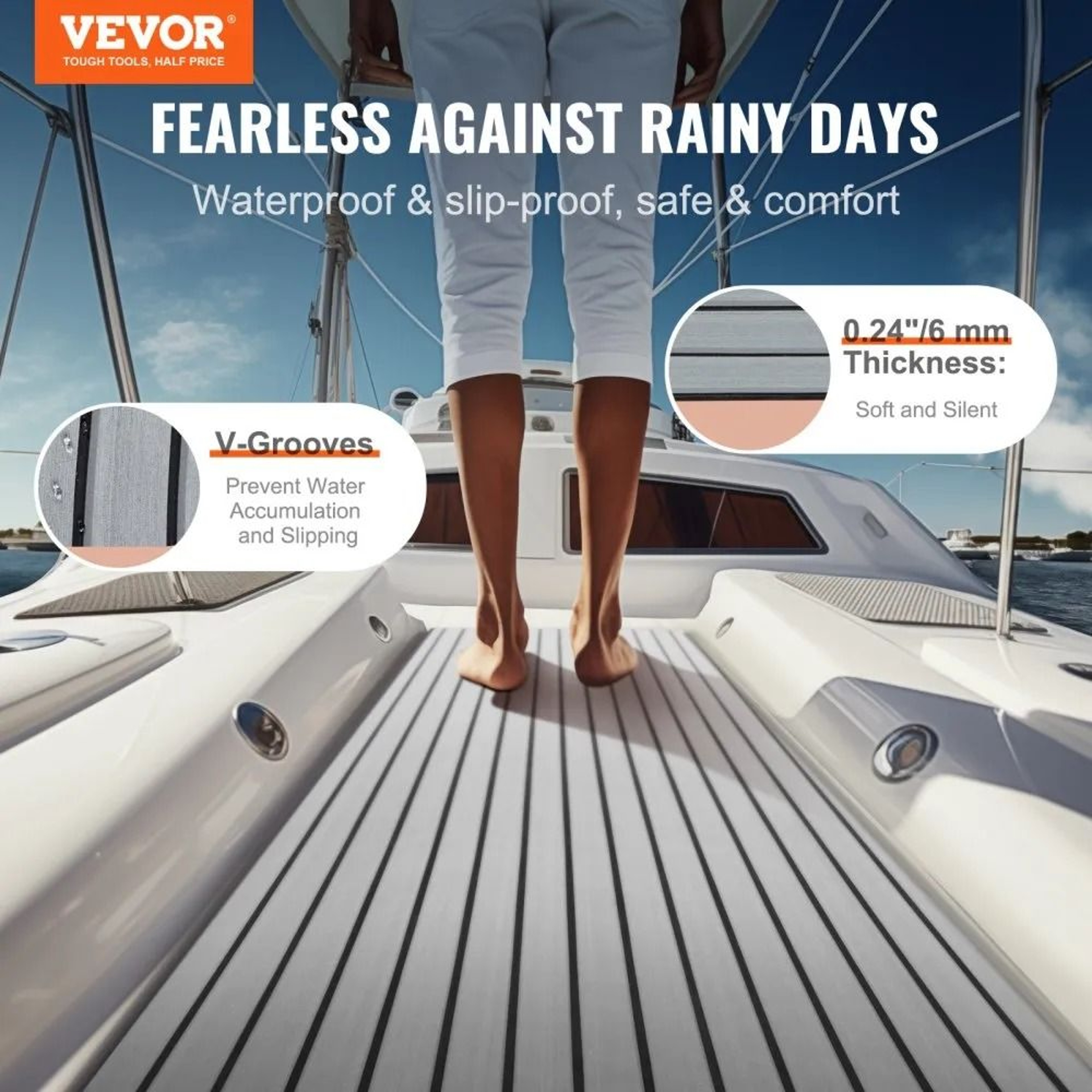 EVA Foam Boat Decking Non Slip Self Adhesive Marine Flooring 1