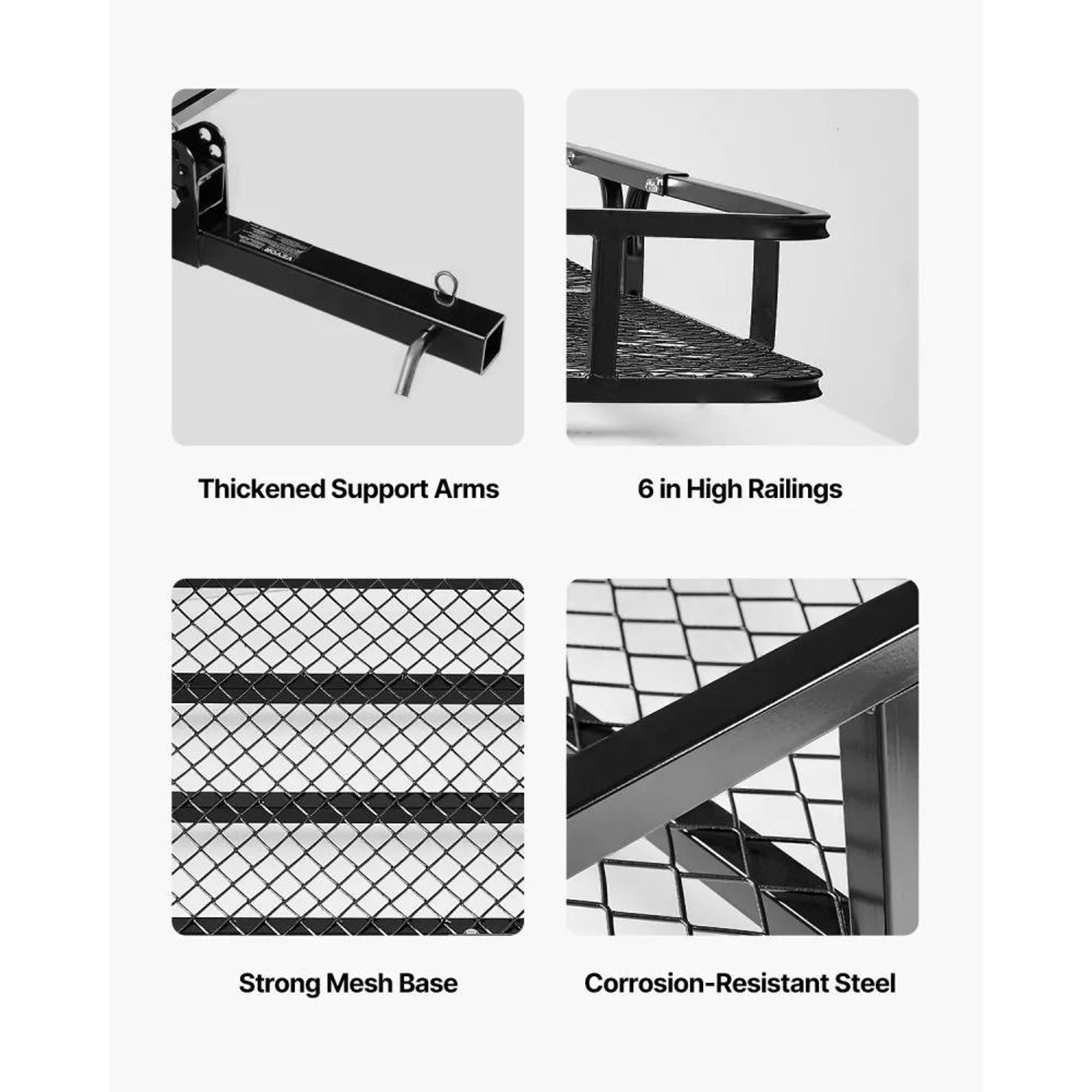 500 Lb Folding Hitch Cargo Carrier With Waterproof Bag And Cargo Net 2
