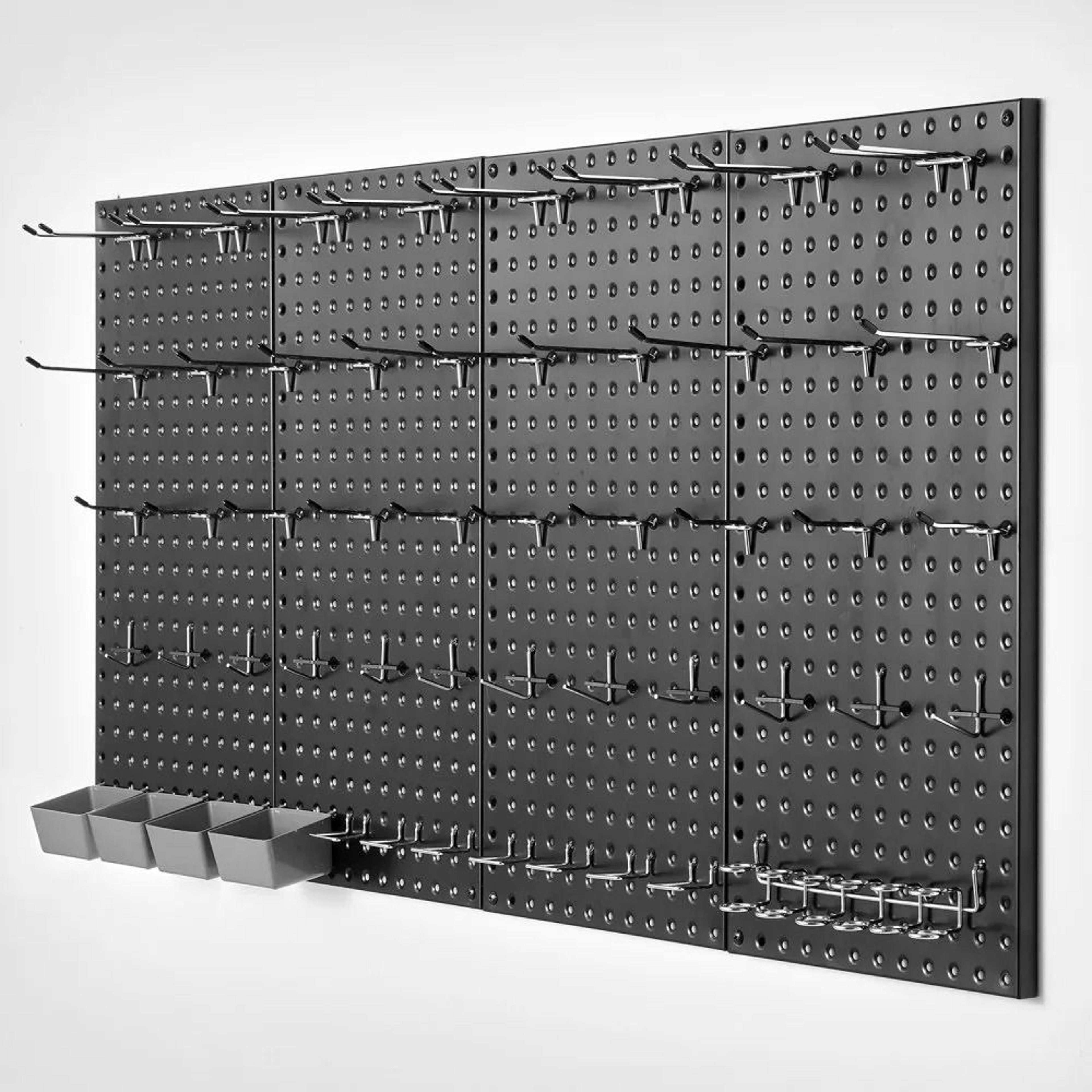 Metal Pegboard Panels Heavy Duty Garage Wall Organizer 9