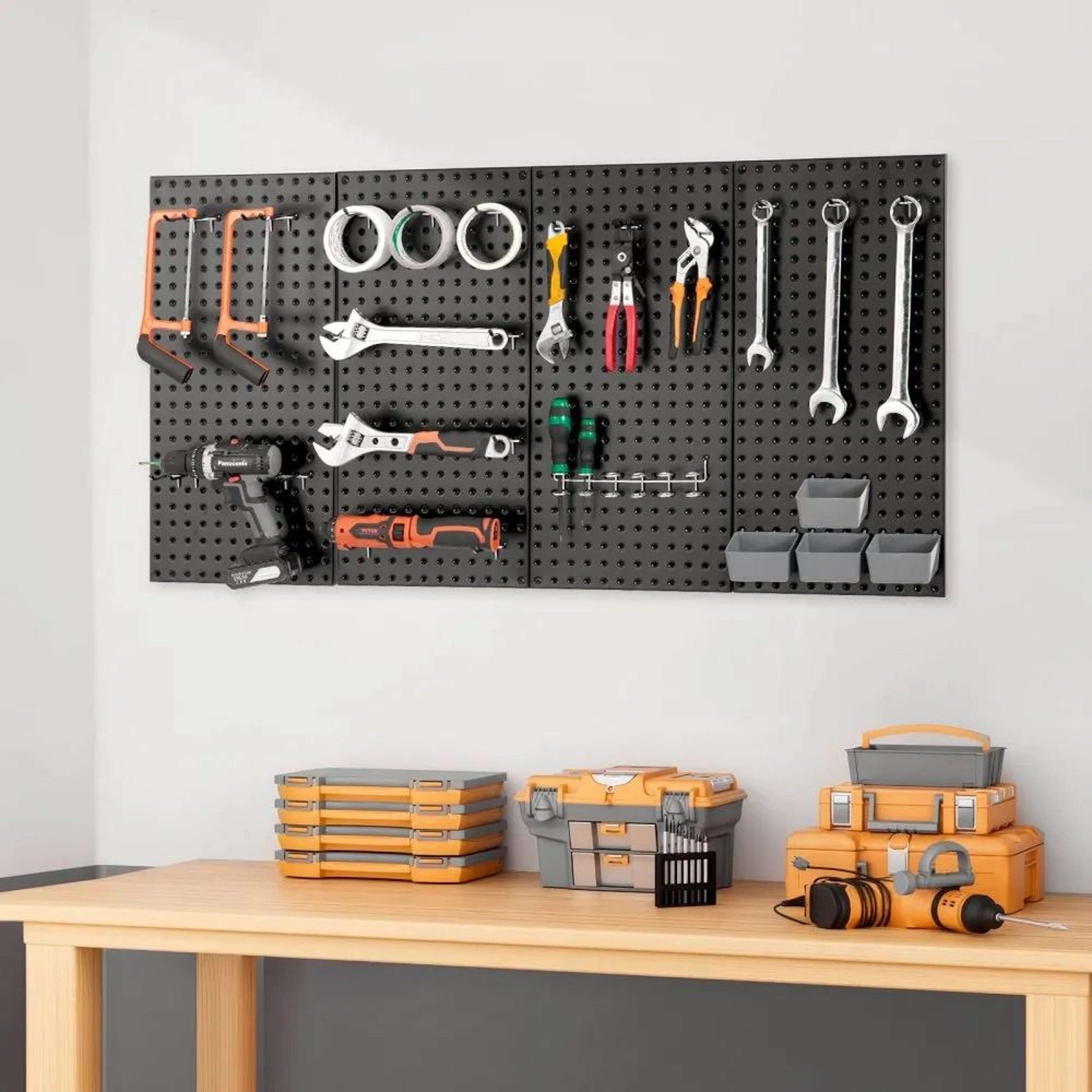 Metal Pegboard Panels Heavy Duty Garage Wall Organizer 5