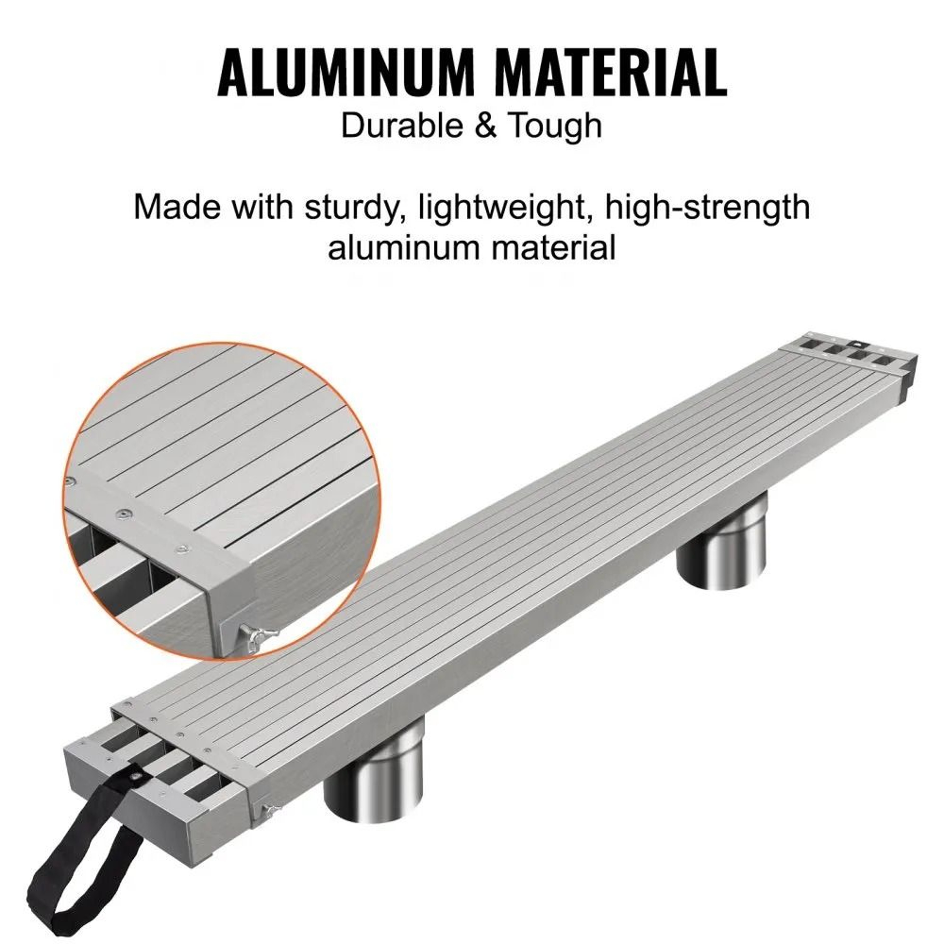 813 Ft Telescoping Scaffold Plank 500 Lb Aluminum Work Platform 4
